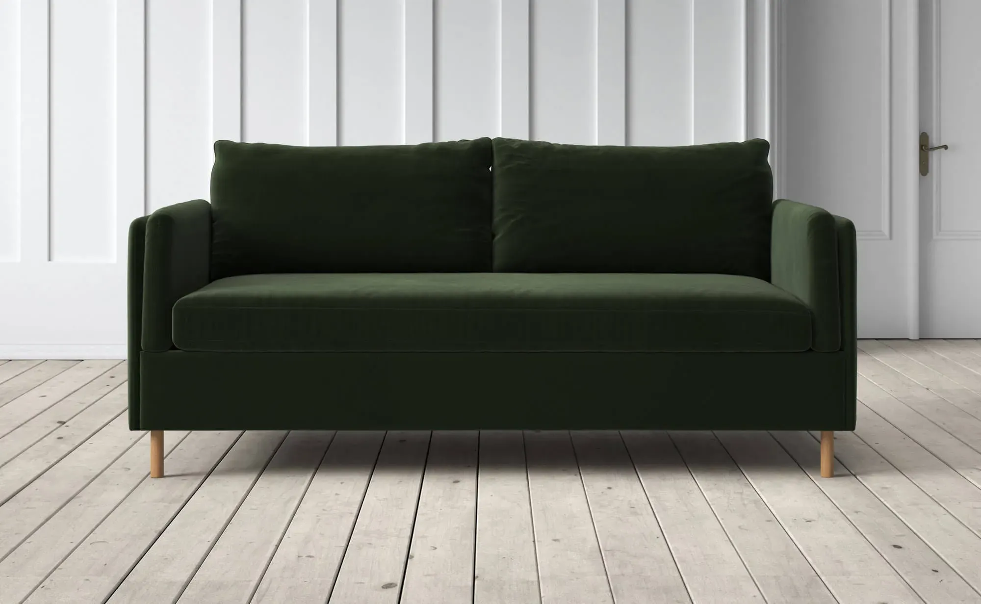 Edwina 3-Seater Sofa Bed - Deep Green