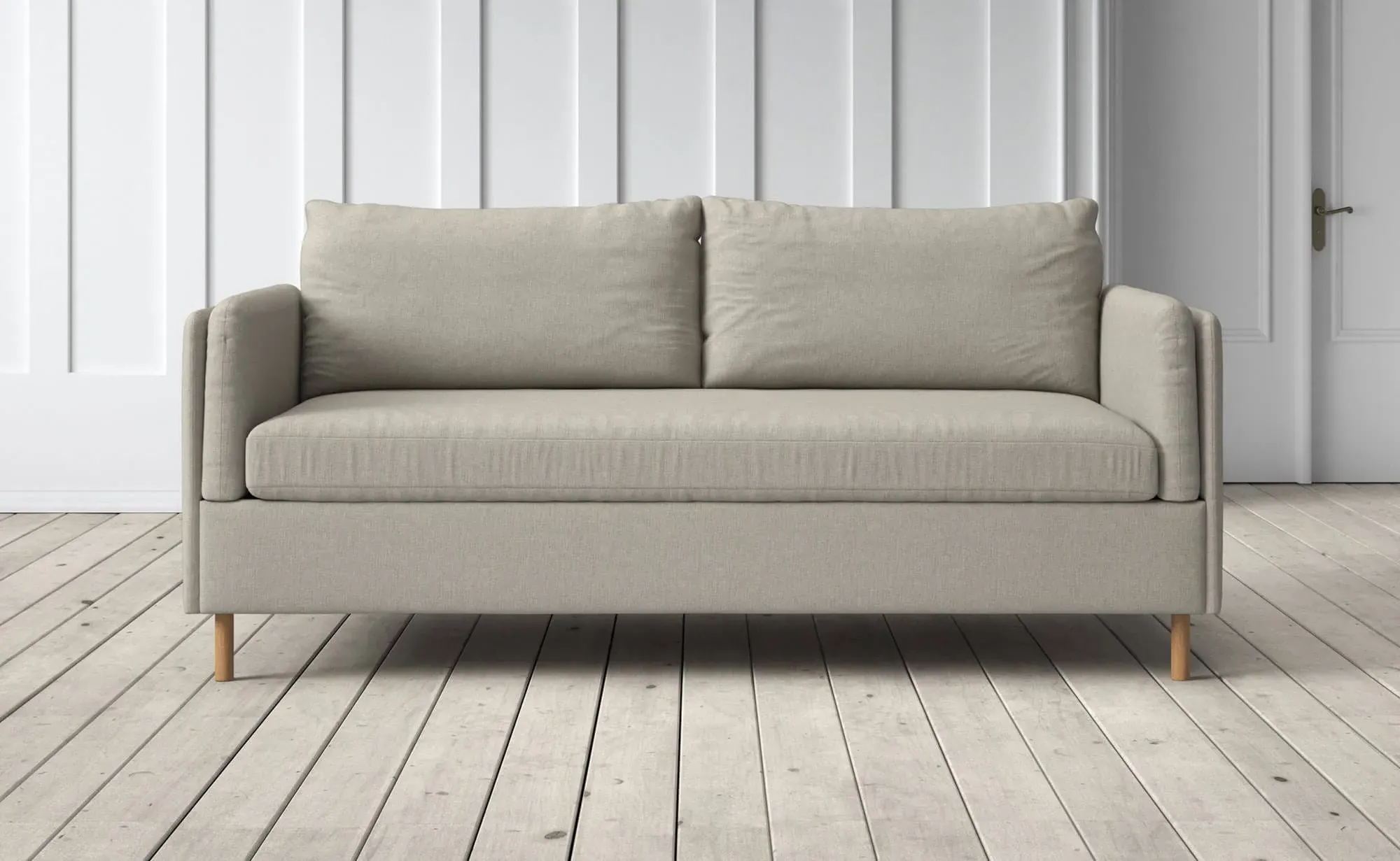 Edwina 3-Seater Sofa Bed - Flax