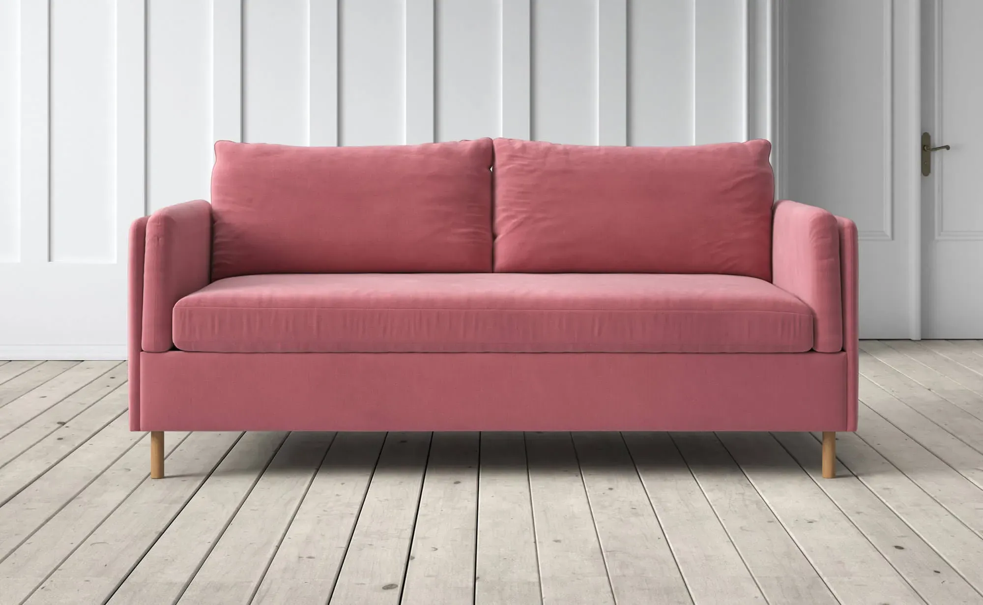 Edwina 3-Seater Sofa Bed - Pink