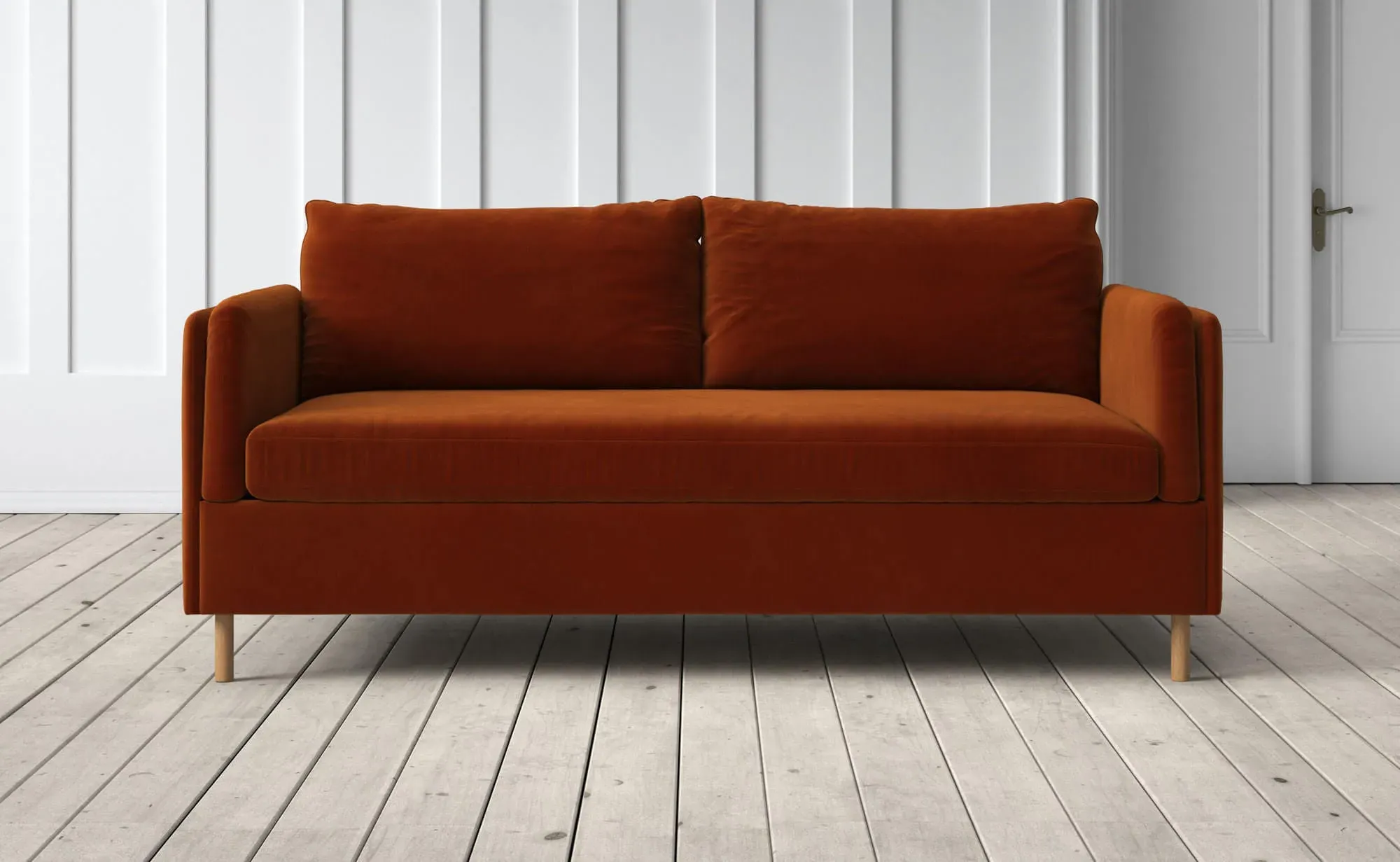 Edwina 3-Seater Sofa Bed - Rust