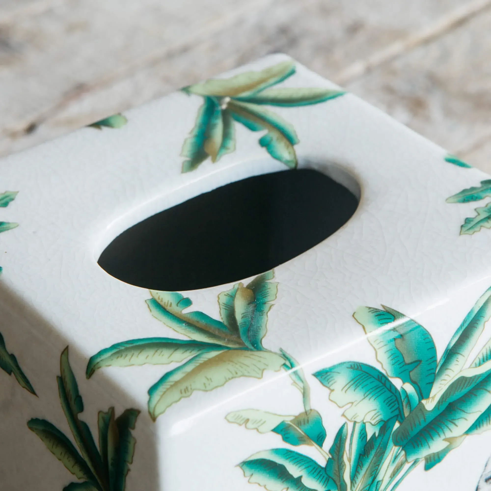 Elephant Tissue Box Cover - Porcelain