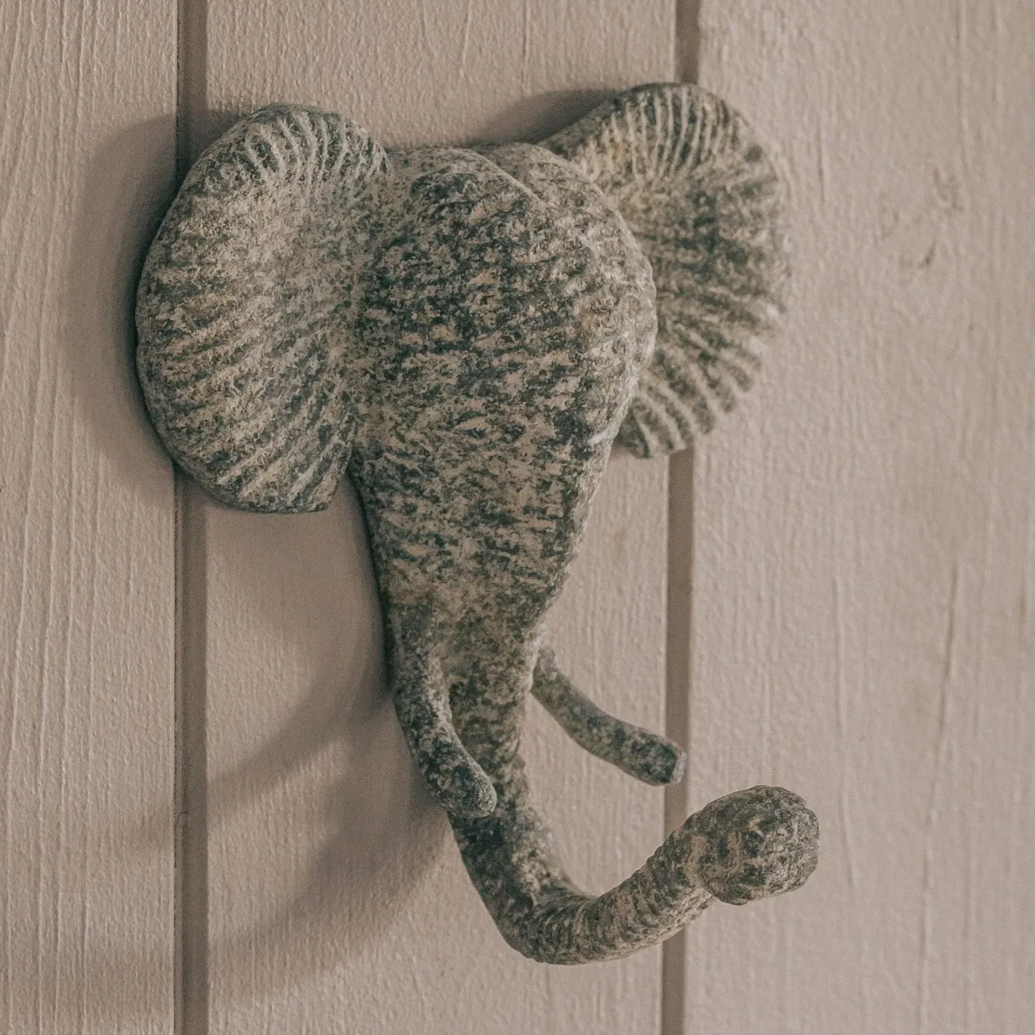 Elephant Wall Hook - Patinated Aluminium