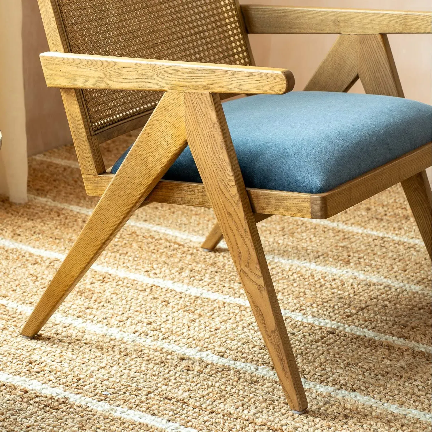 Elodie Velvet Armchair - Midnight Blue