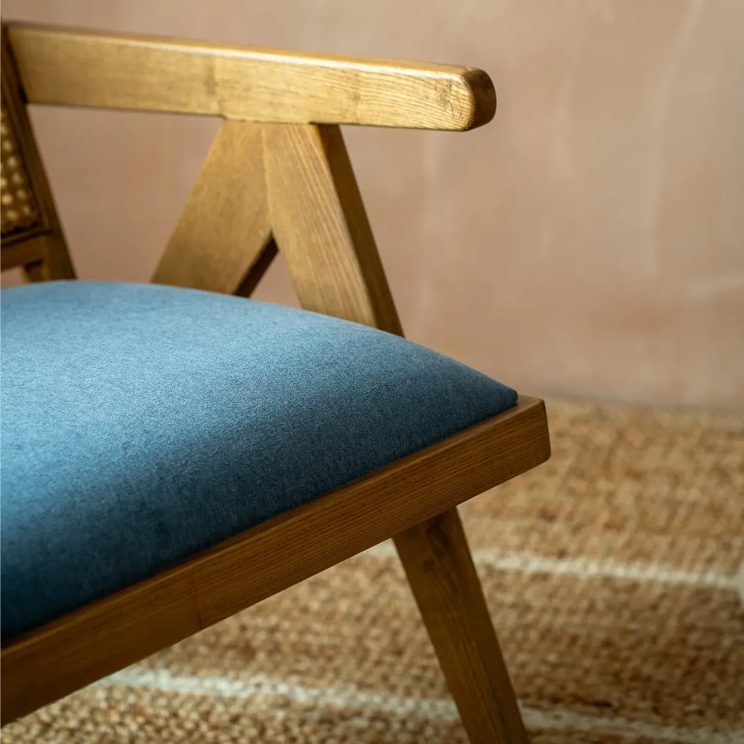 Elodie Velvet Armchair - Midnight Blue