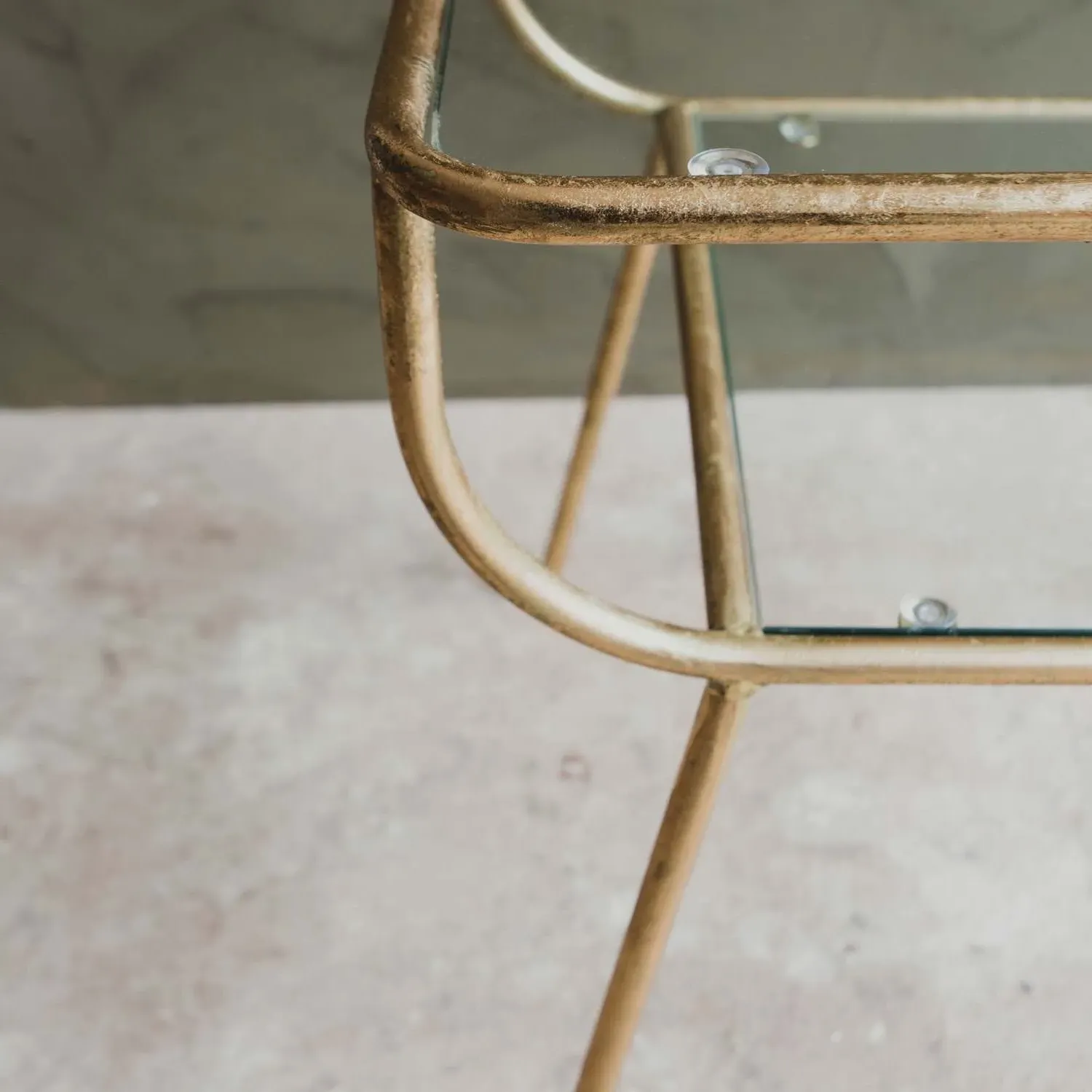 Eluminea Large Side Table - Gold, Iron