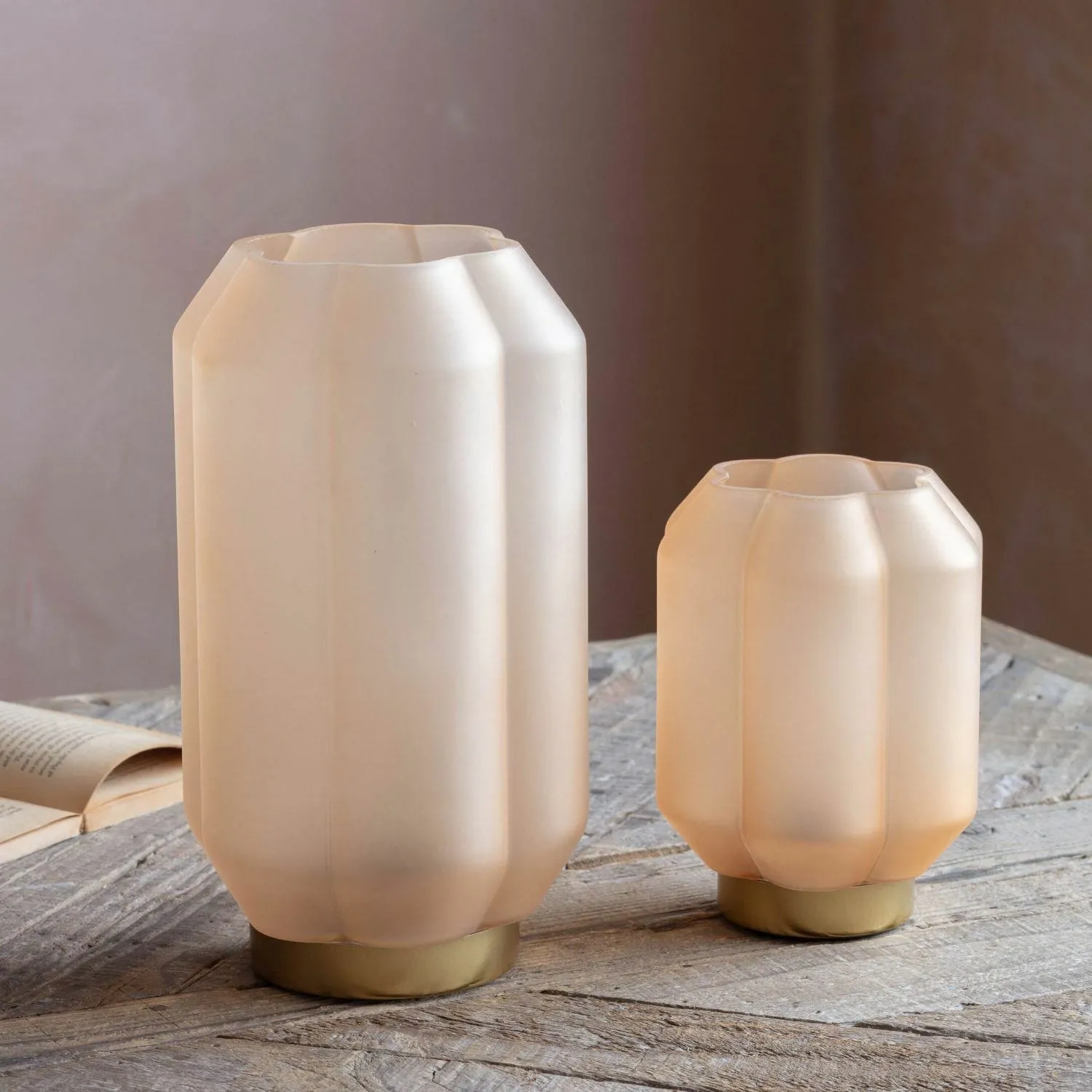 Emaline Small LED Table Lamp - Pink, Glass