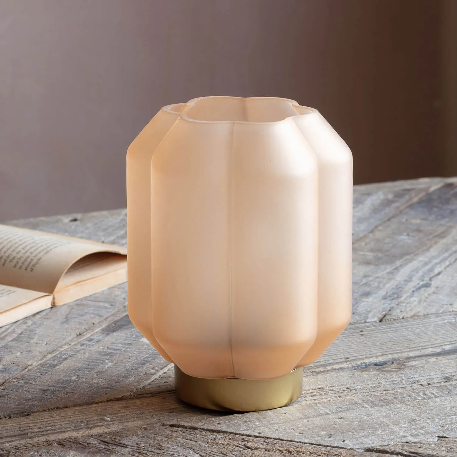 Emaline Small LED Table Lamp - Pink, Glass