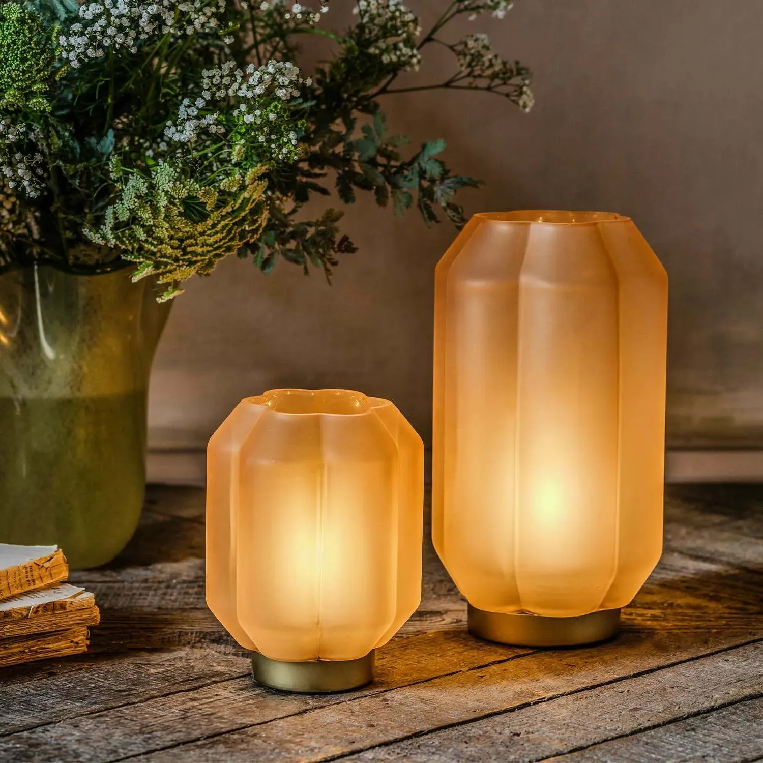 Emaline Small LED Table Lamp - Pink, Glass image