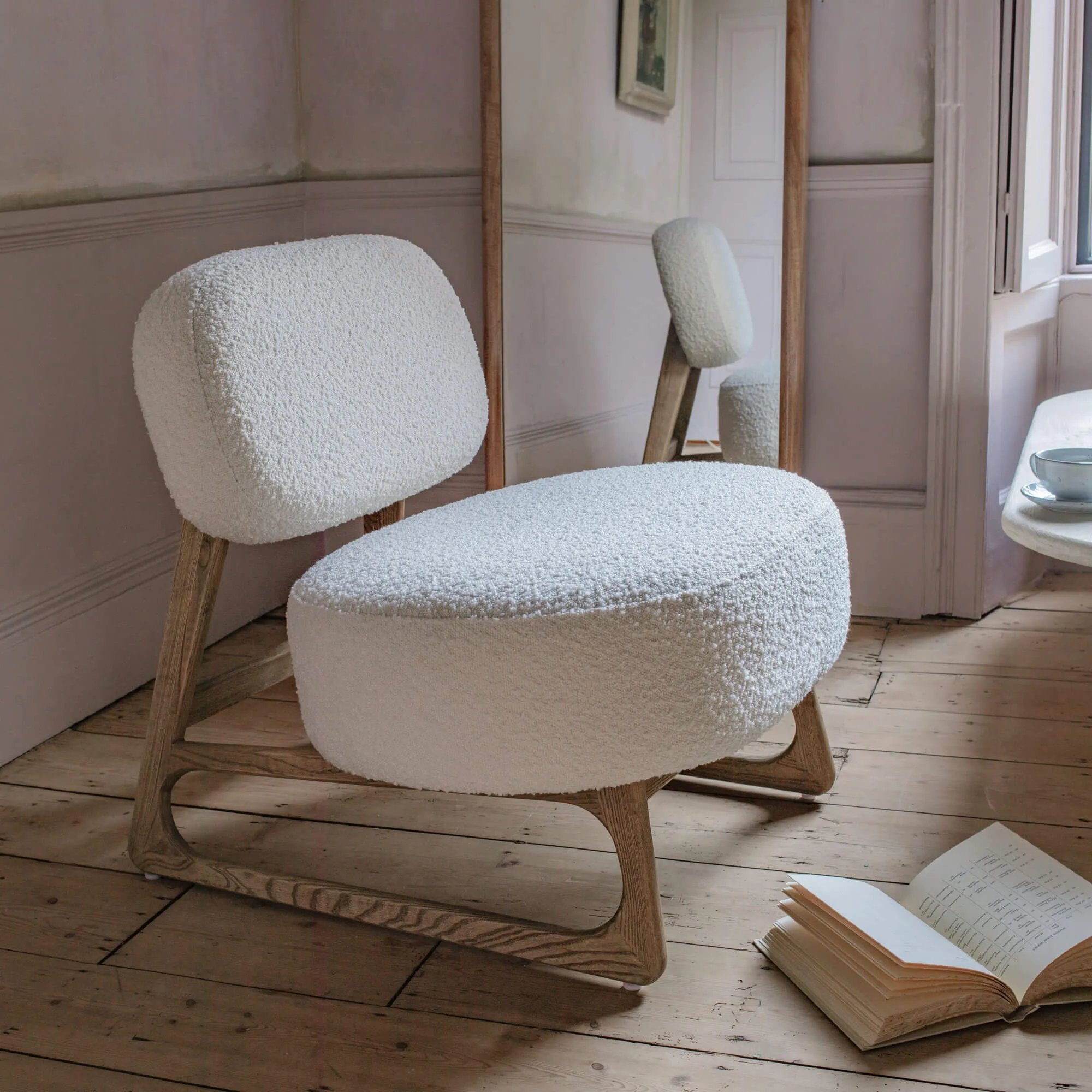 Emilie Accent Chair - Cream, Bouclé image