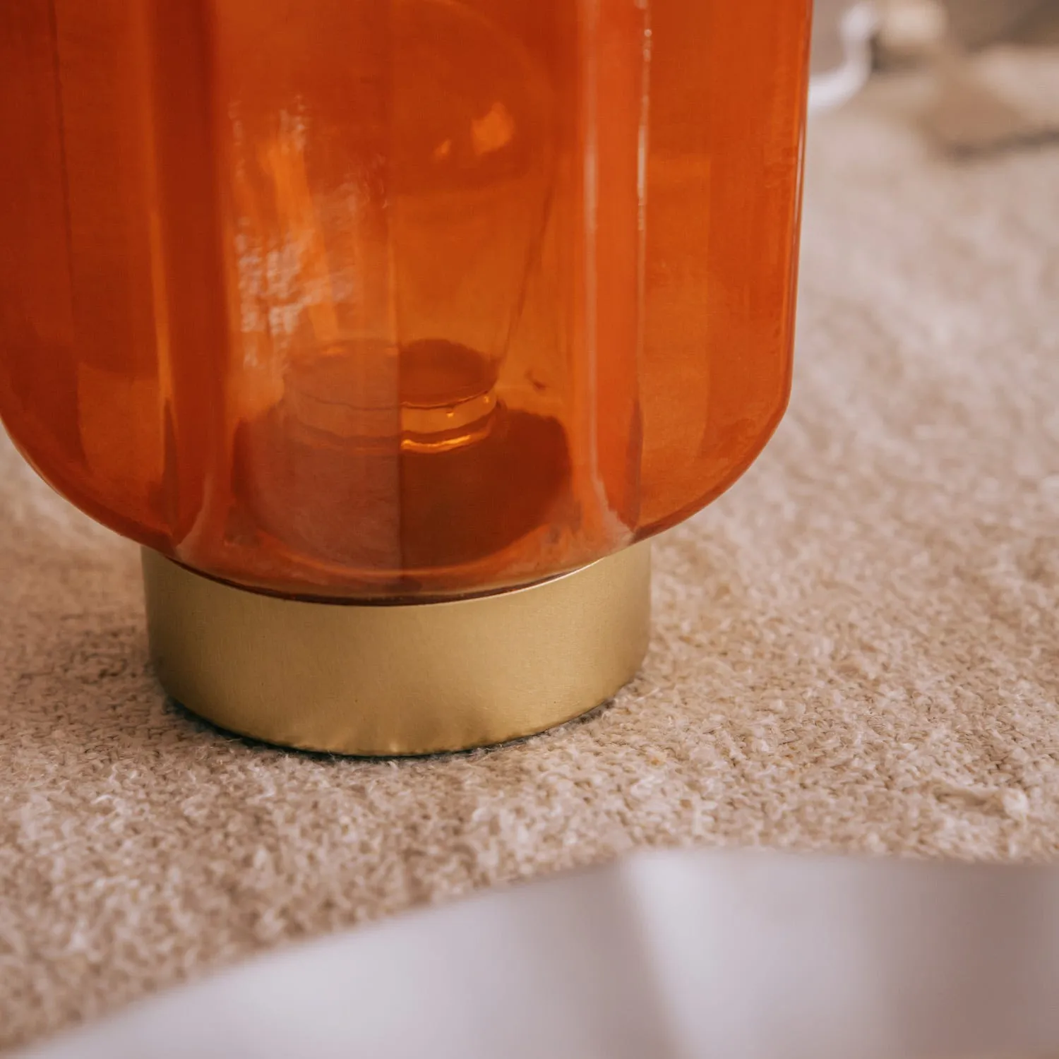 Emmy LED Table Lamp - Orange, Glass