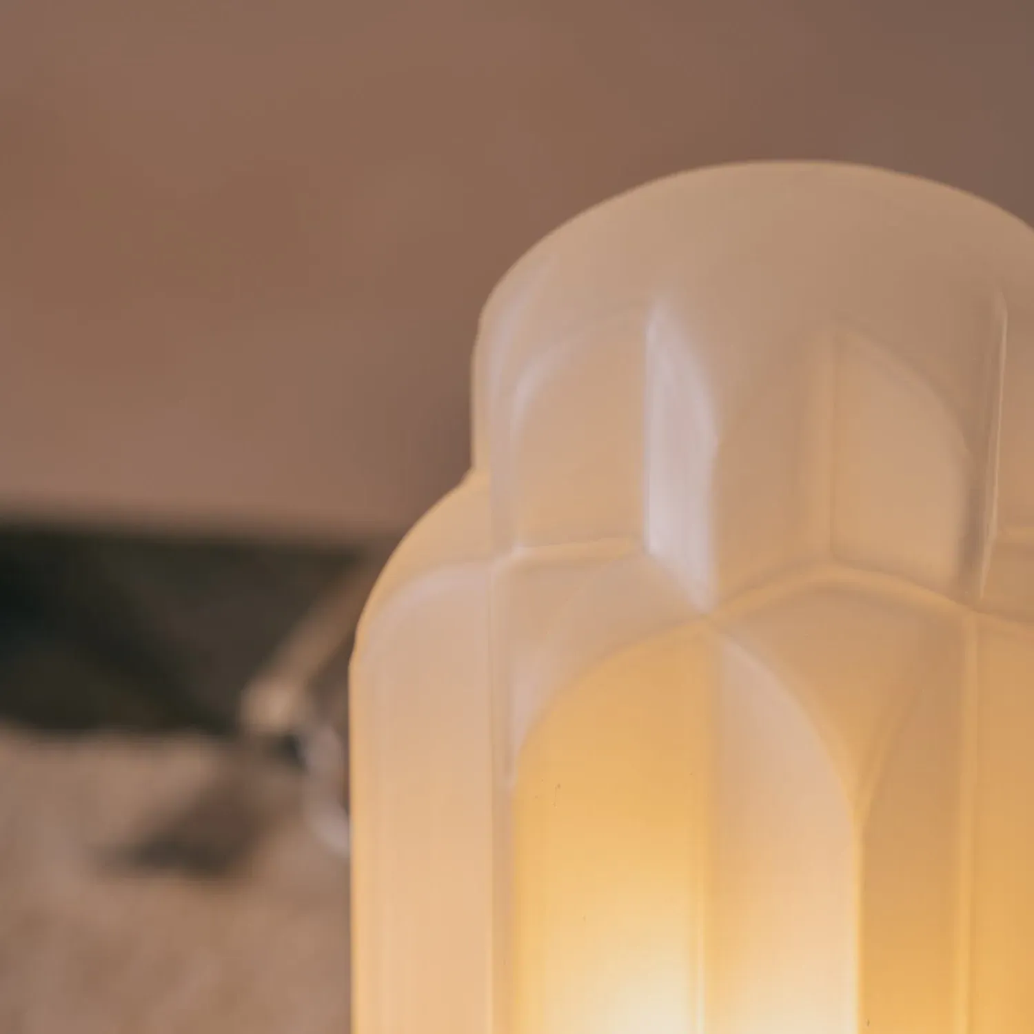 Emmy LED Table Lamp - White, Glass