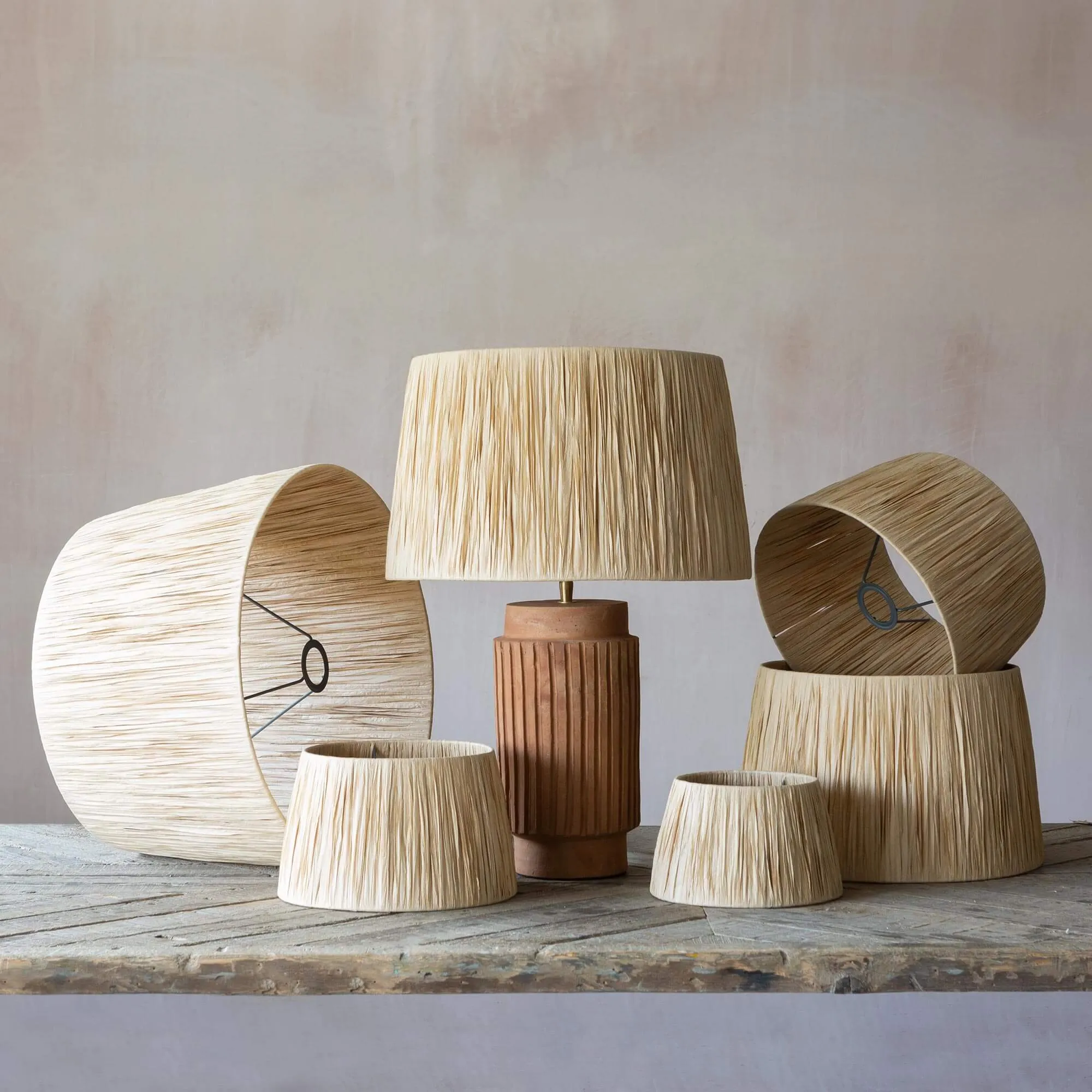 Empire 14" Lampshade - Natural, Raffia