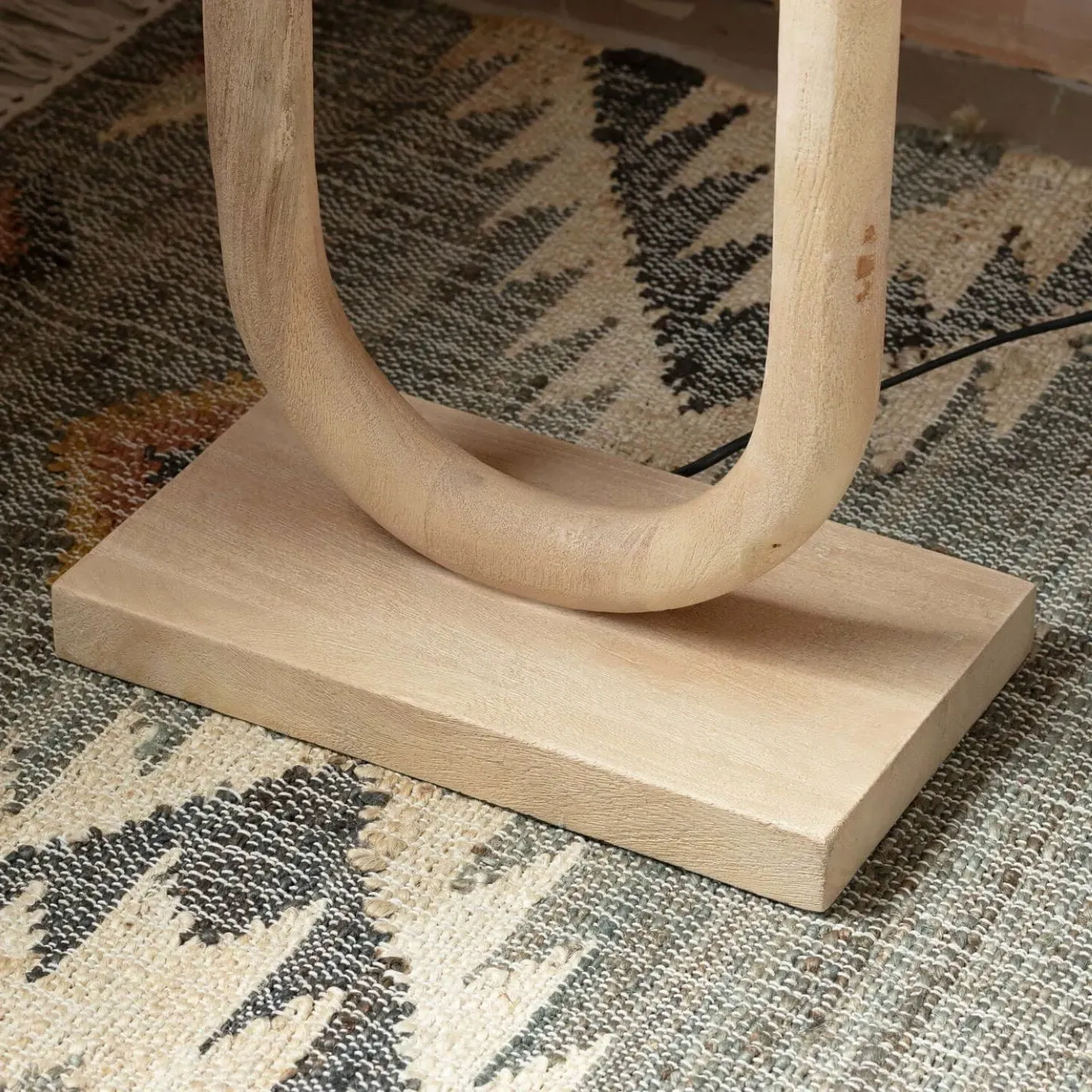 Enzo Wooden Floor Lamp - Mango Wood