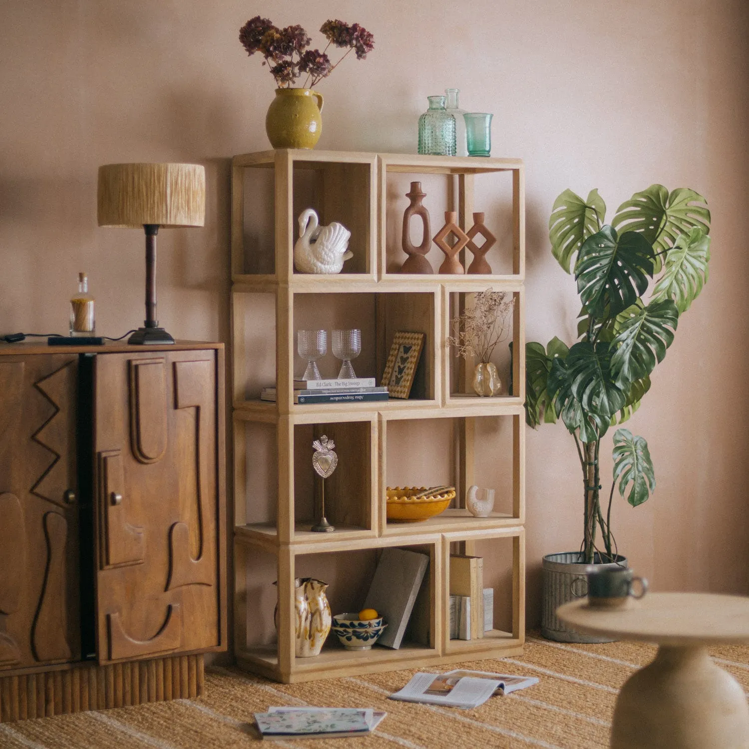 Evander Shelving Unit - Mango Wood image