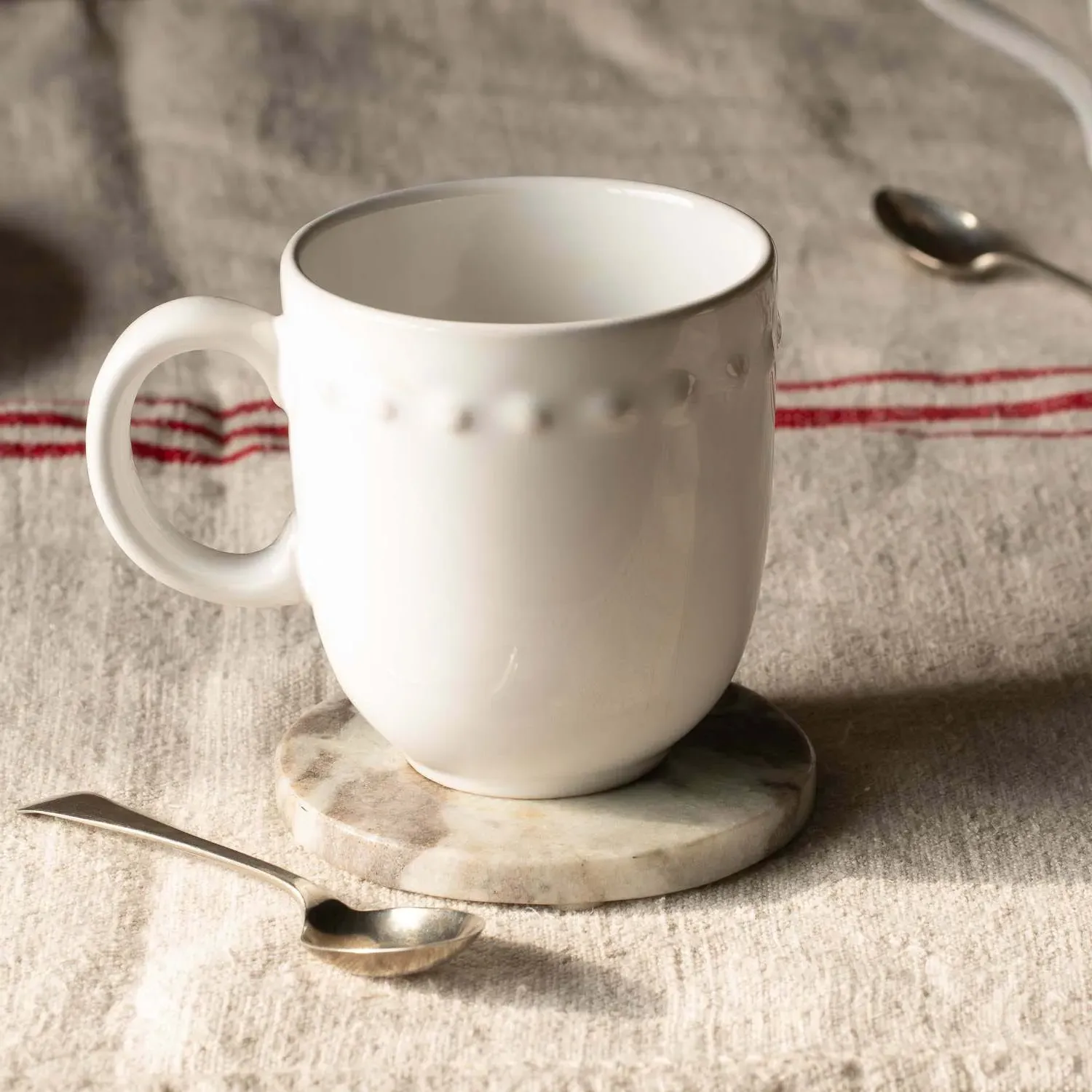 Eve White Bobble Mug - Stoneware