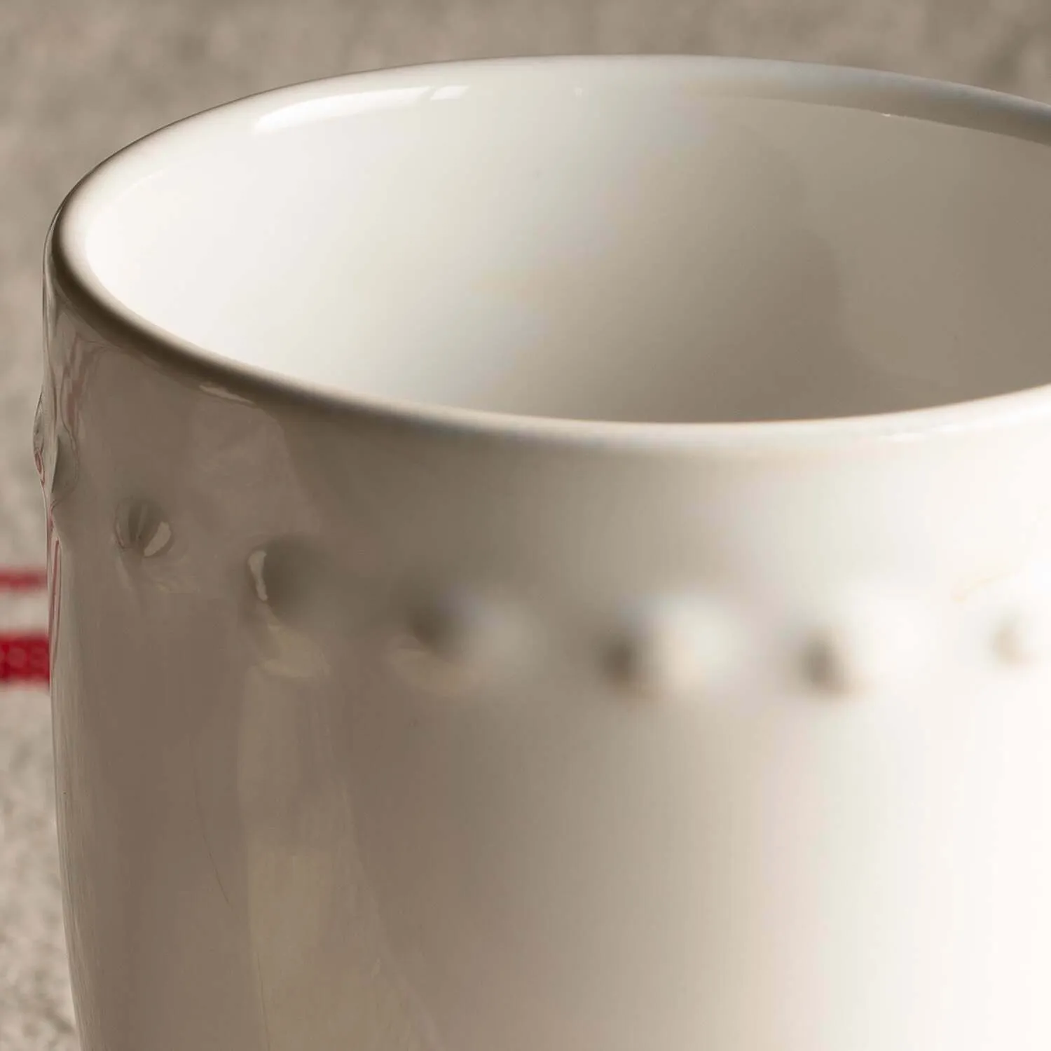 Eve White Bobble Mug - Stoneware