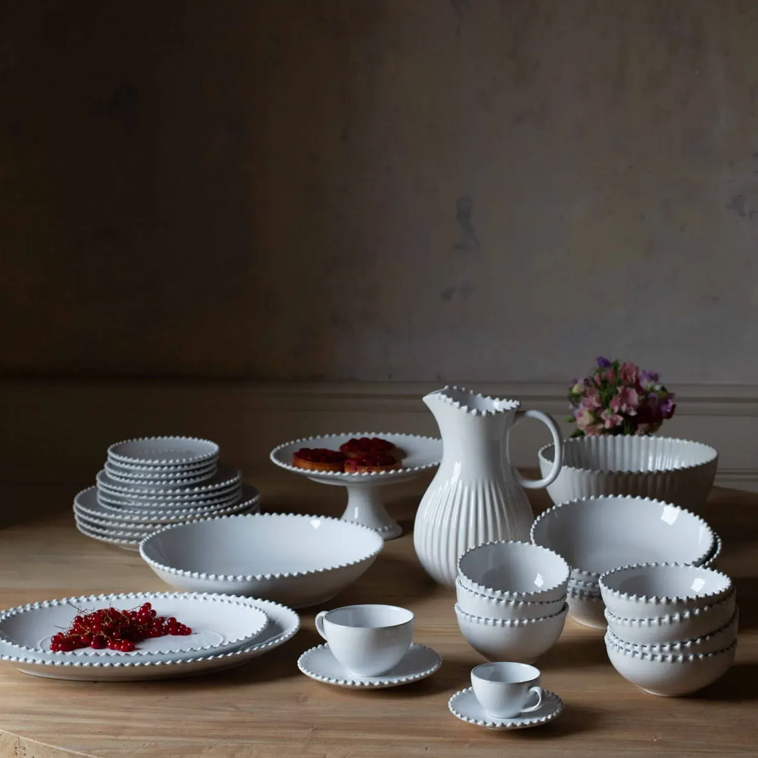 Eve White Bobble Soup Bowl - Stoneware