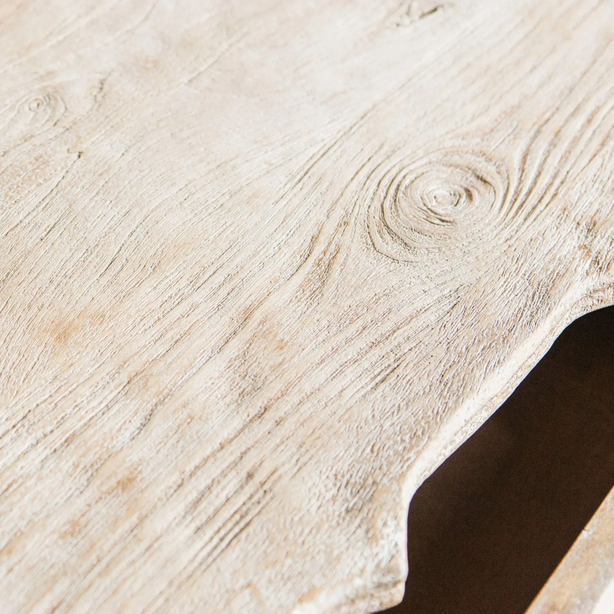 Evelyn Bedside Table with Storage - Whitewashed, Mango Wood