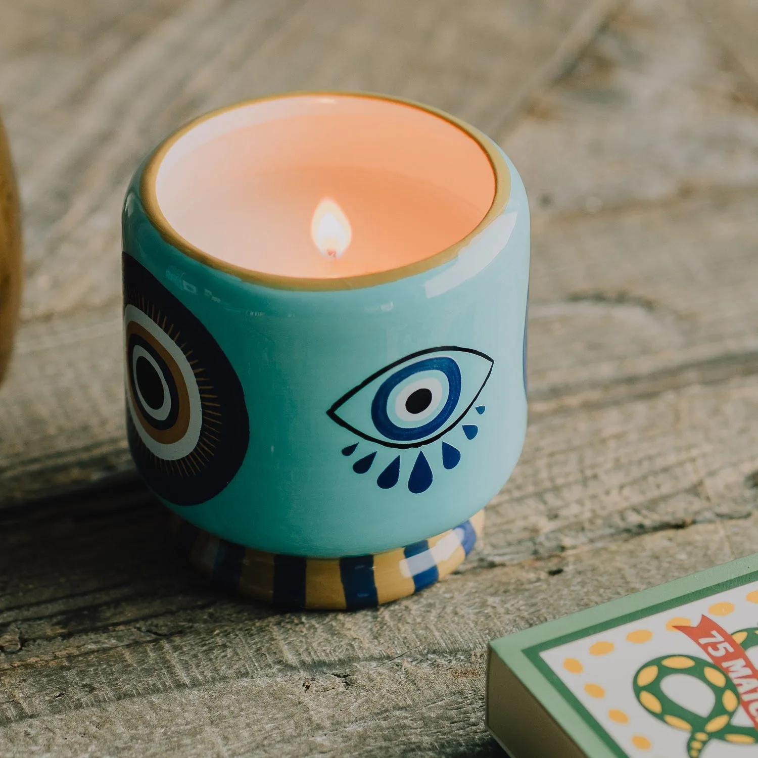 Evil Eye Ceramic Incense & Smoke Candle