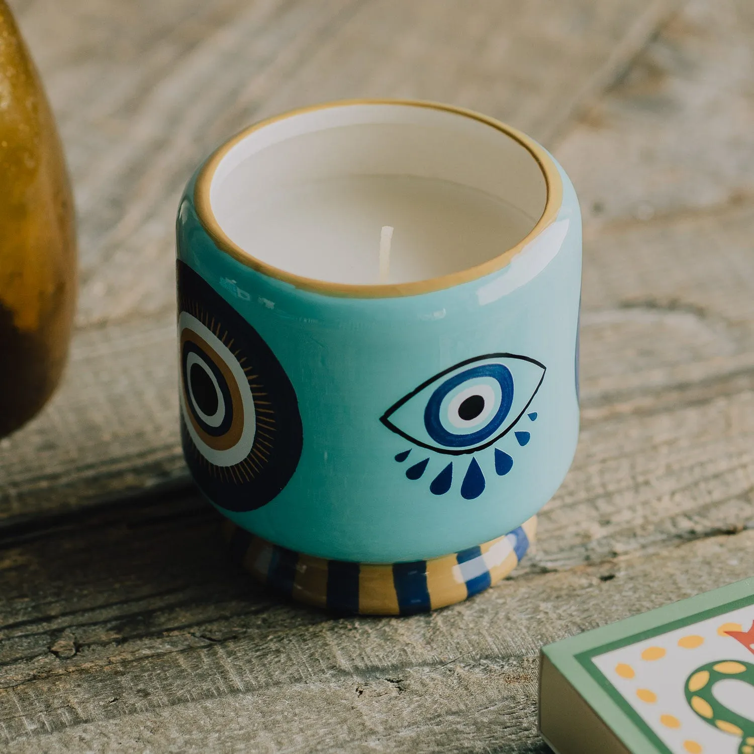 Evil Eye Ceramic Incense & Smoke Candle