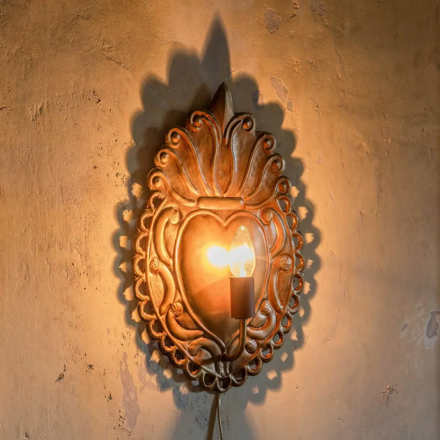 Ex-Voto Wall Light - Antiqued Gold, Iron