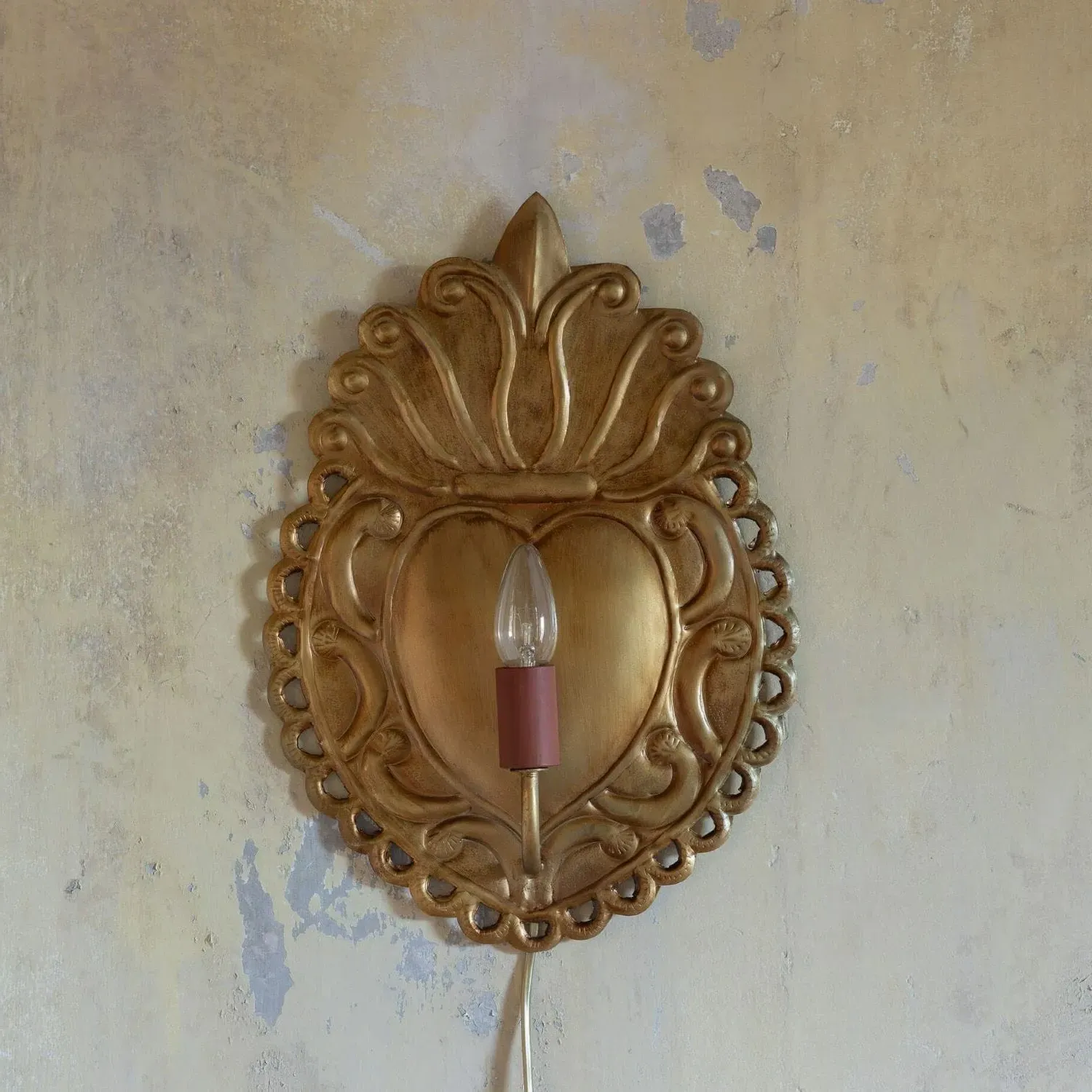 Ex-Voto Wall Light - Antiqued Gold, Iron