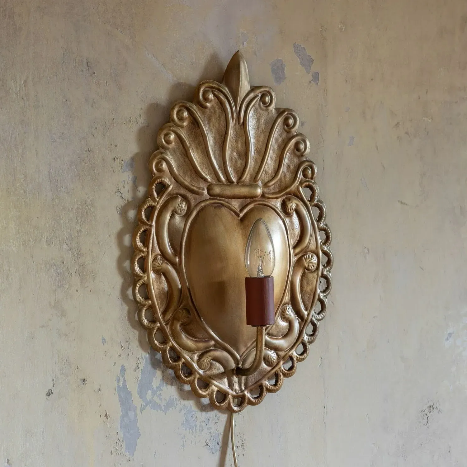 Ex-Voto Wall Light - Antiqued Gold, Iron
