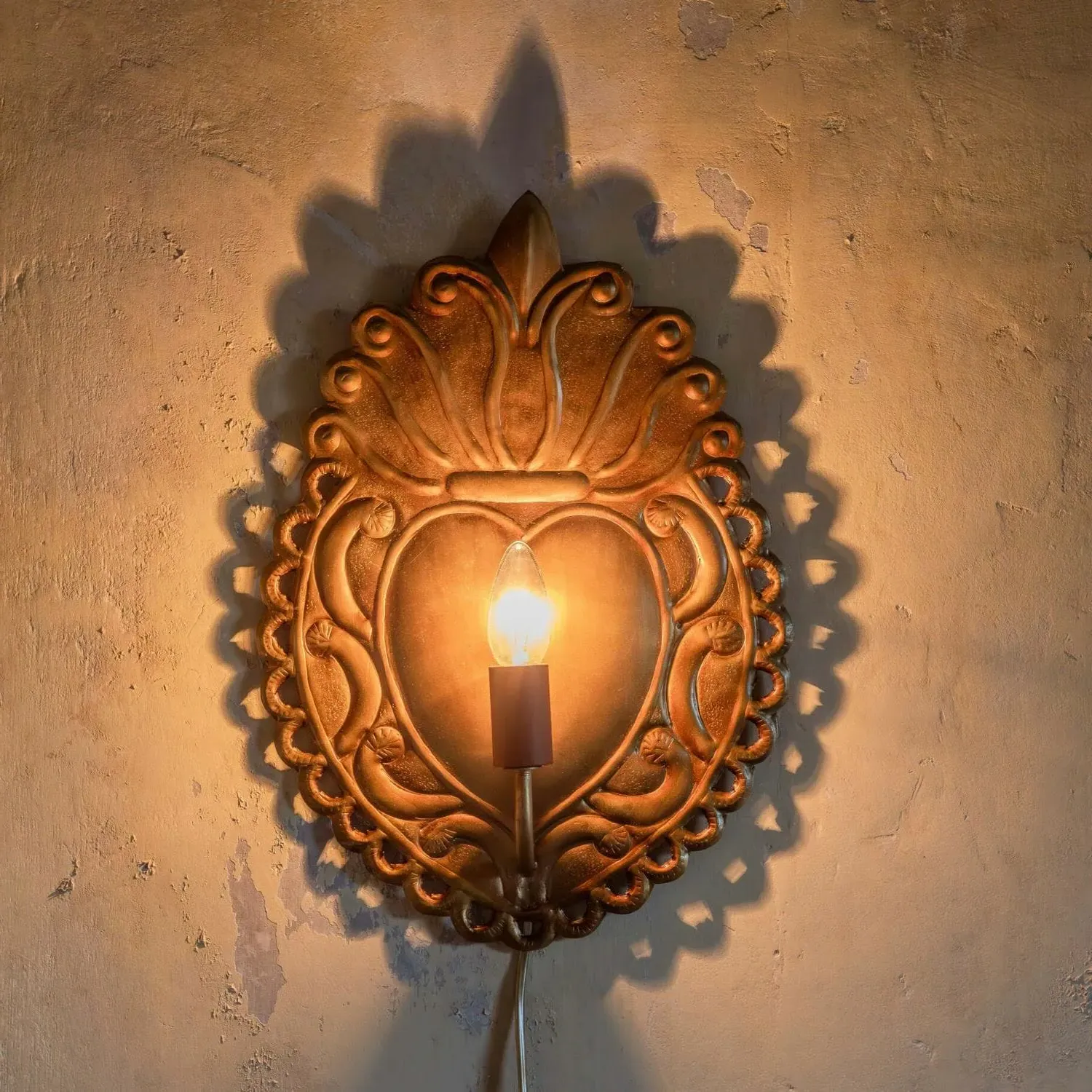 Ex-Voto Wall Light - Antiqued Gold, Iron