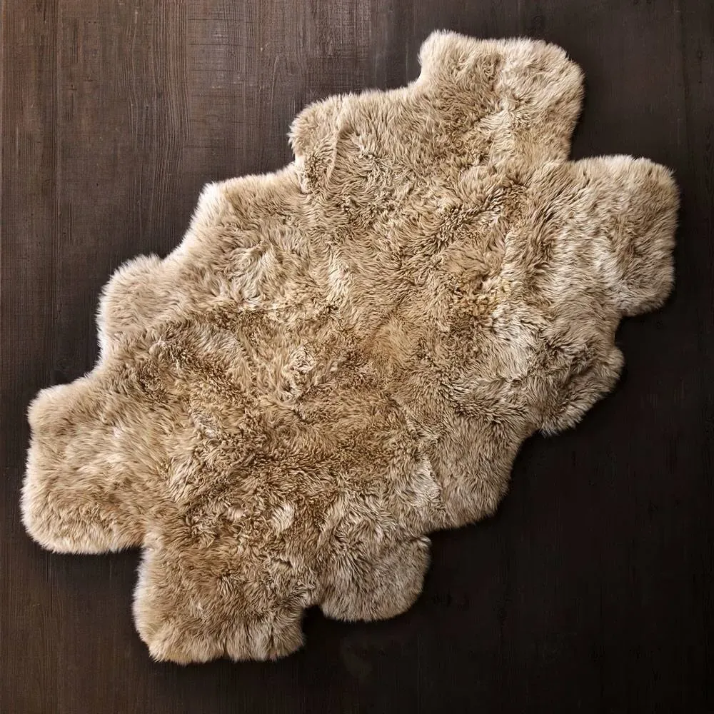 Extra Large Quad Sheepskin Rug - Oyster Grey