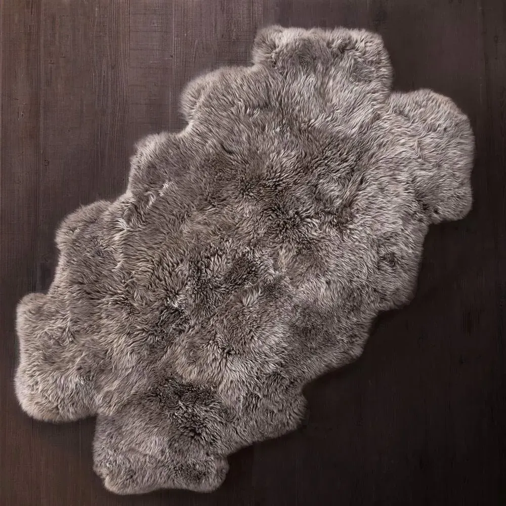 Extra Large Quad Sheepskin Rug - Vole
