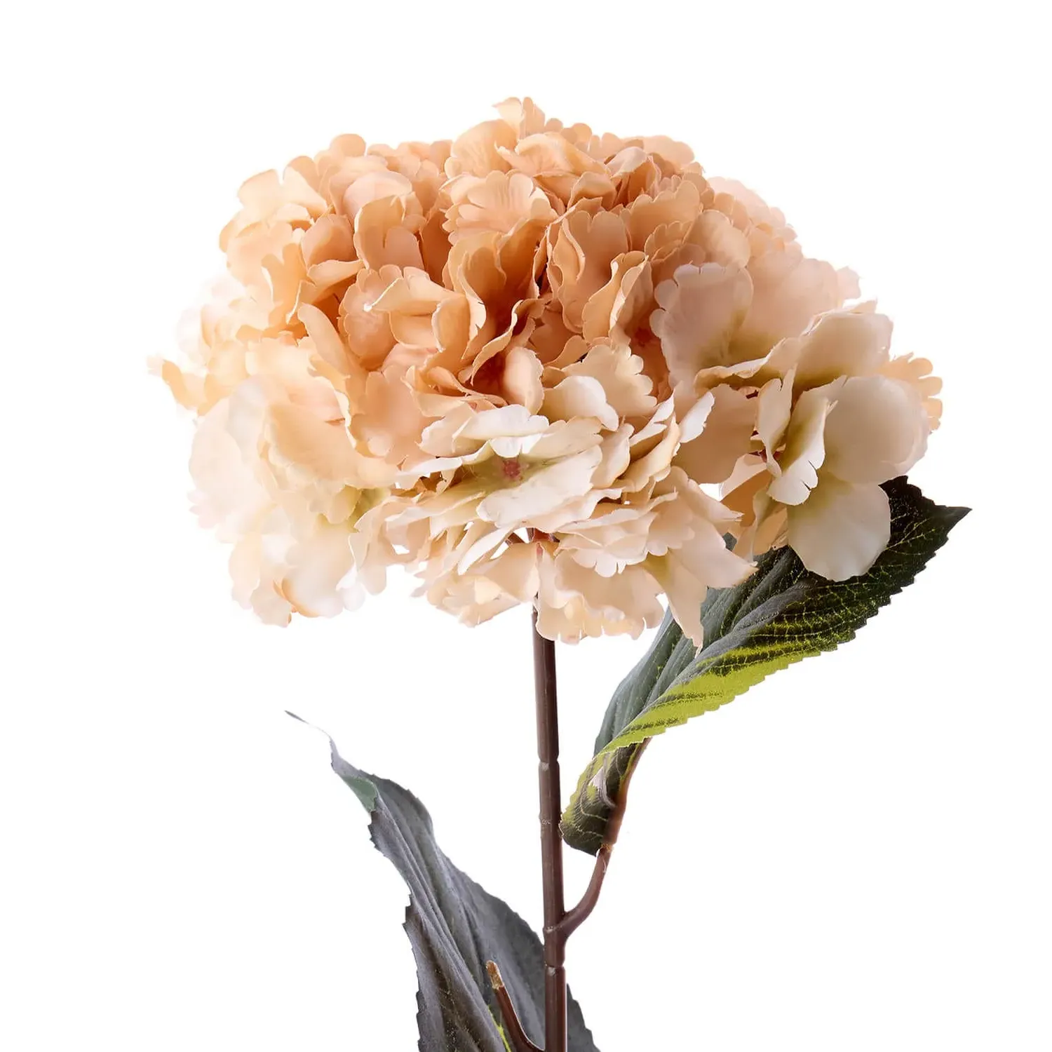 Faux Hydrangea Stem - Peach
