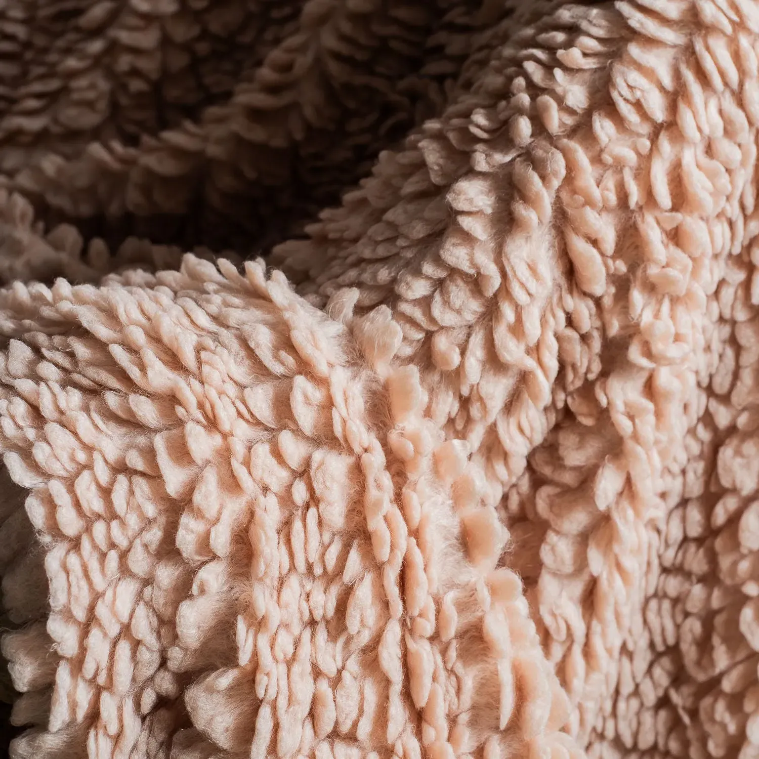 Faux Shearling Throw - Biscuit