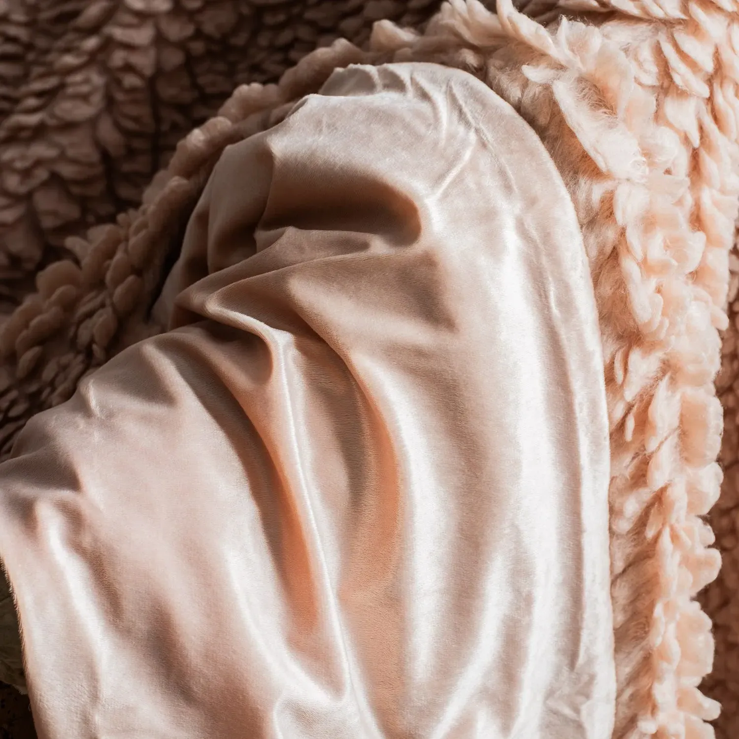 Faux Shearling Throw - Biscuit