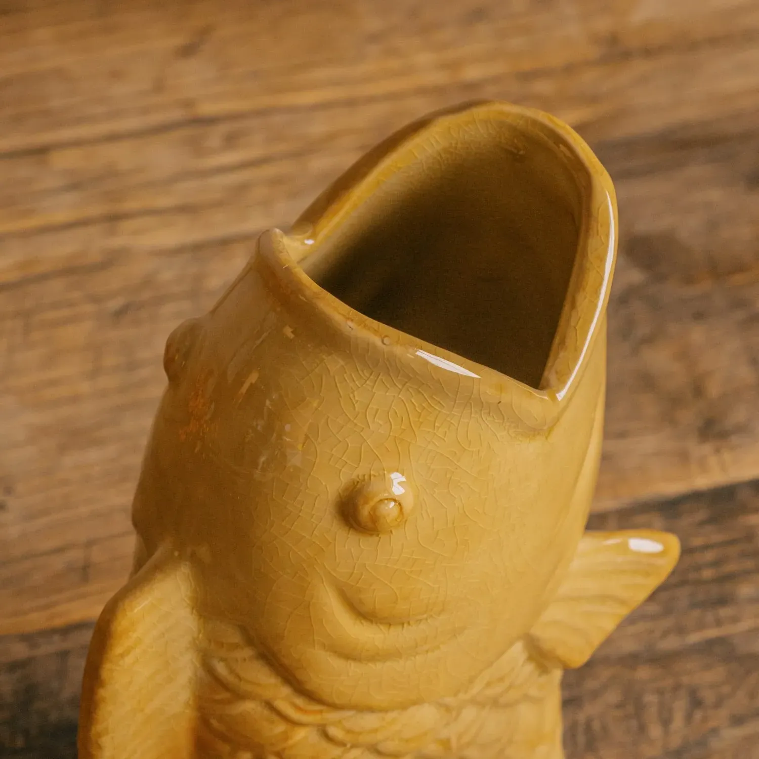 Fern the Fish Small Vase - Mustard Yellow, Stoneware