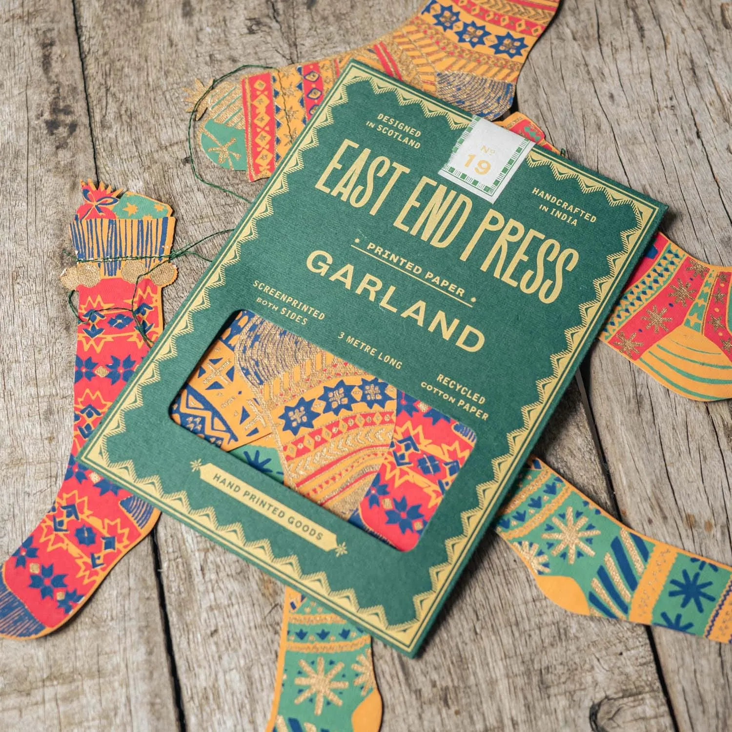 Festive Stockings Garland - Paper