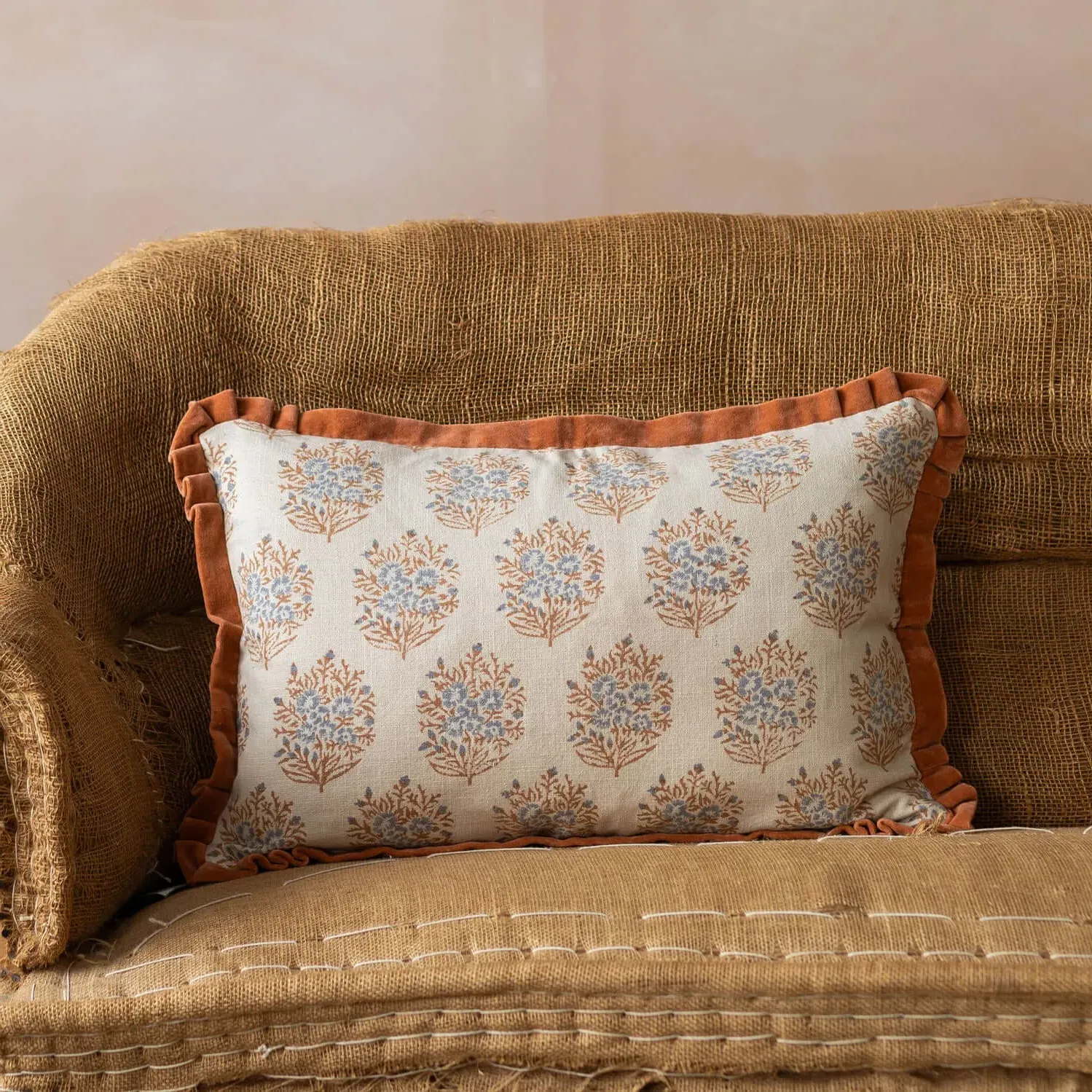 Fiorella Large Rectangular Cushion - Cotton