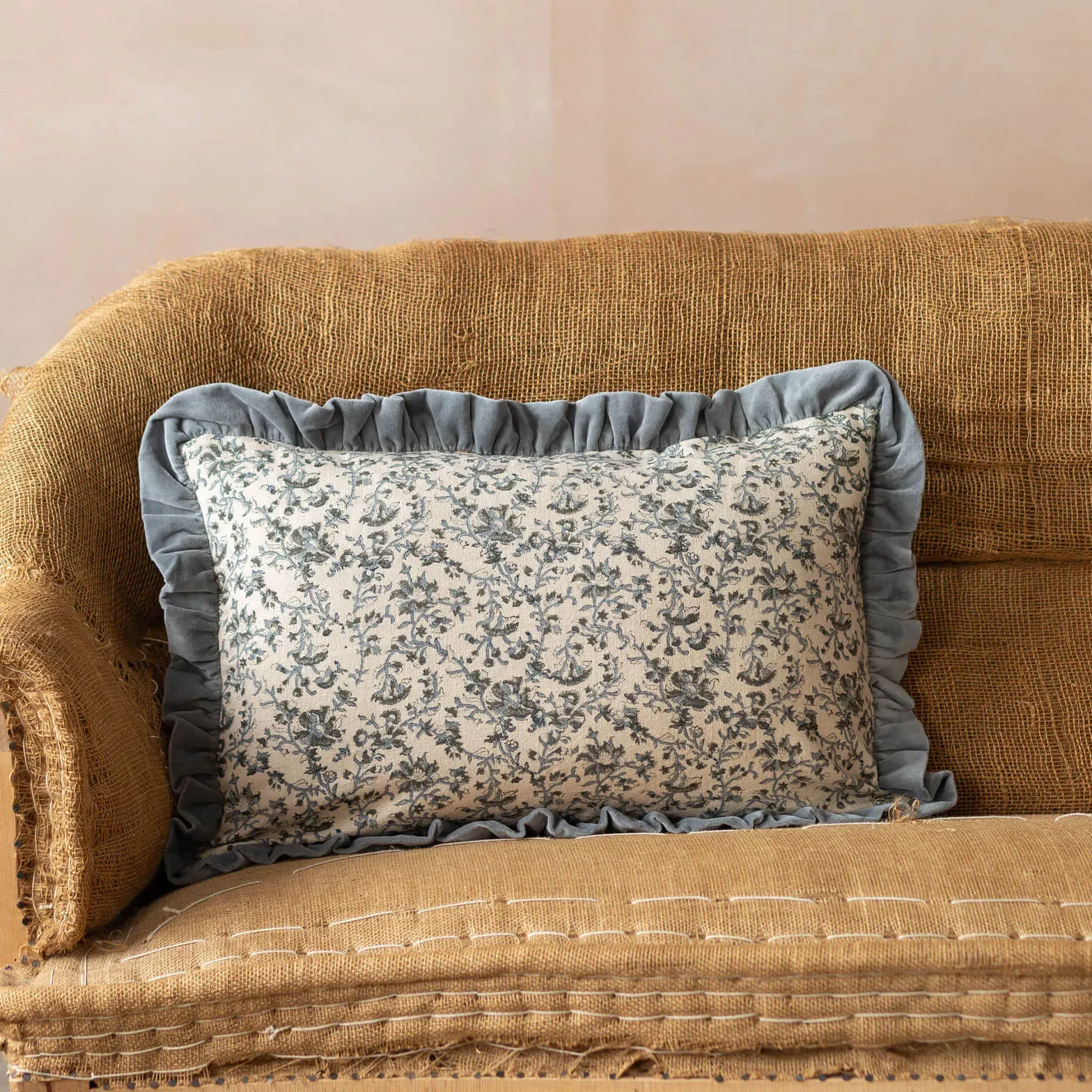 Fiorella Large Rectangular Cushion - Cotton