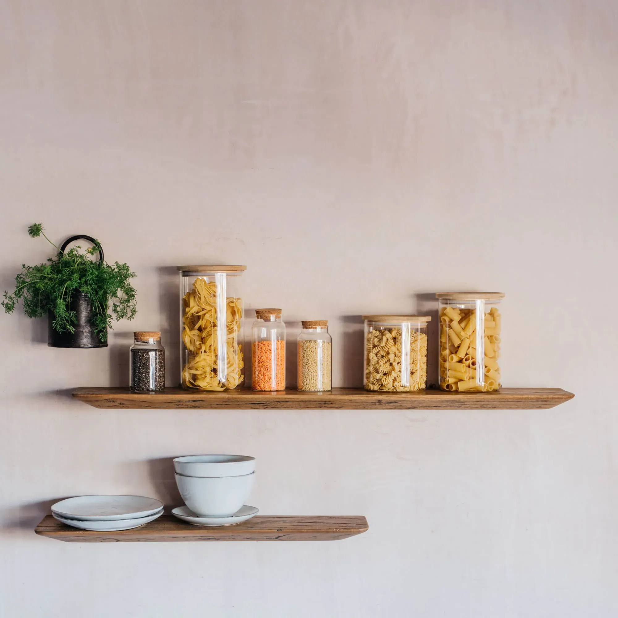 Floating Wood Shelf 60cm - White Cedar