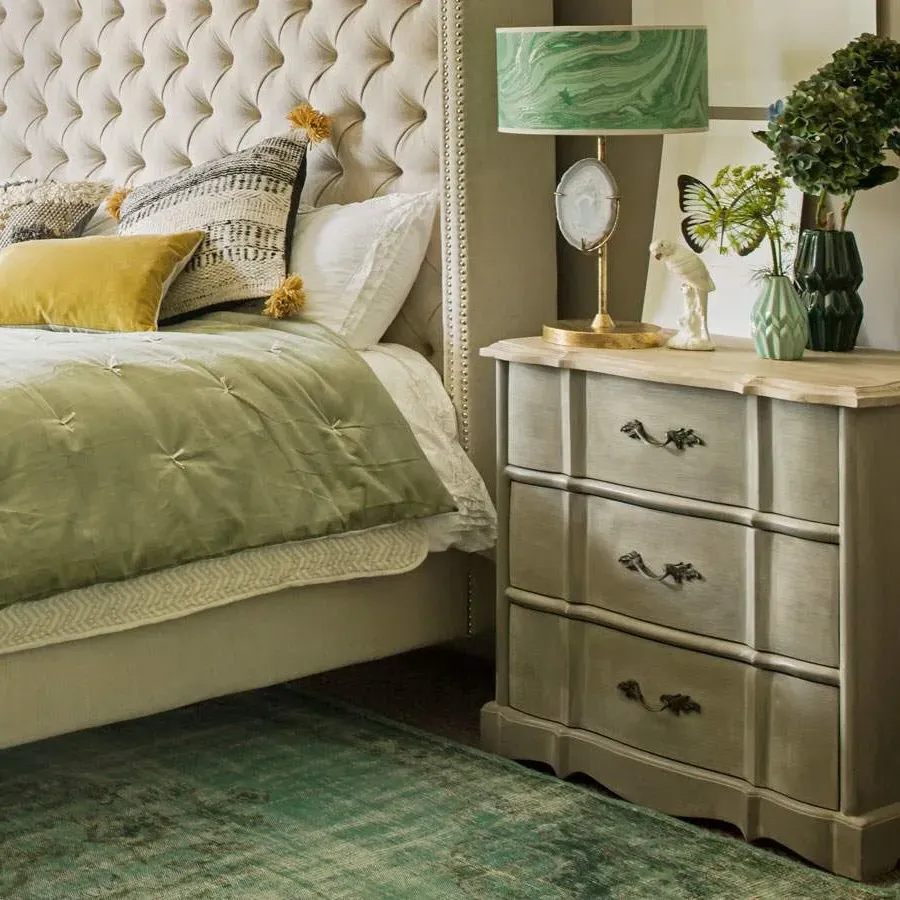 Florence Small Chest of Drawers - Grey, Mango Wood