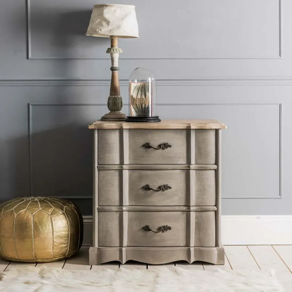 Florence Small Chest of Drawers - Grey, Mango Wood