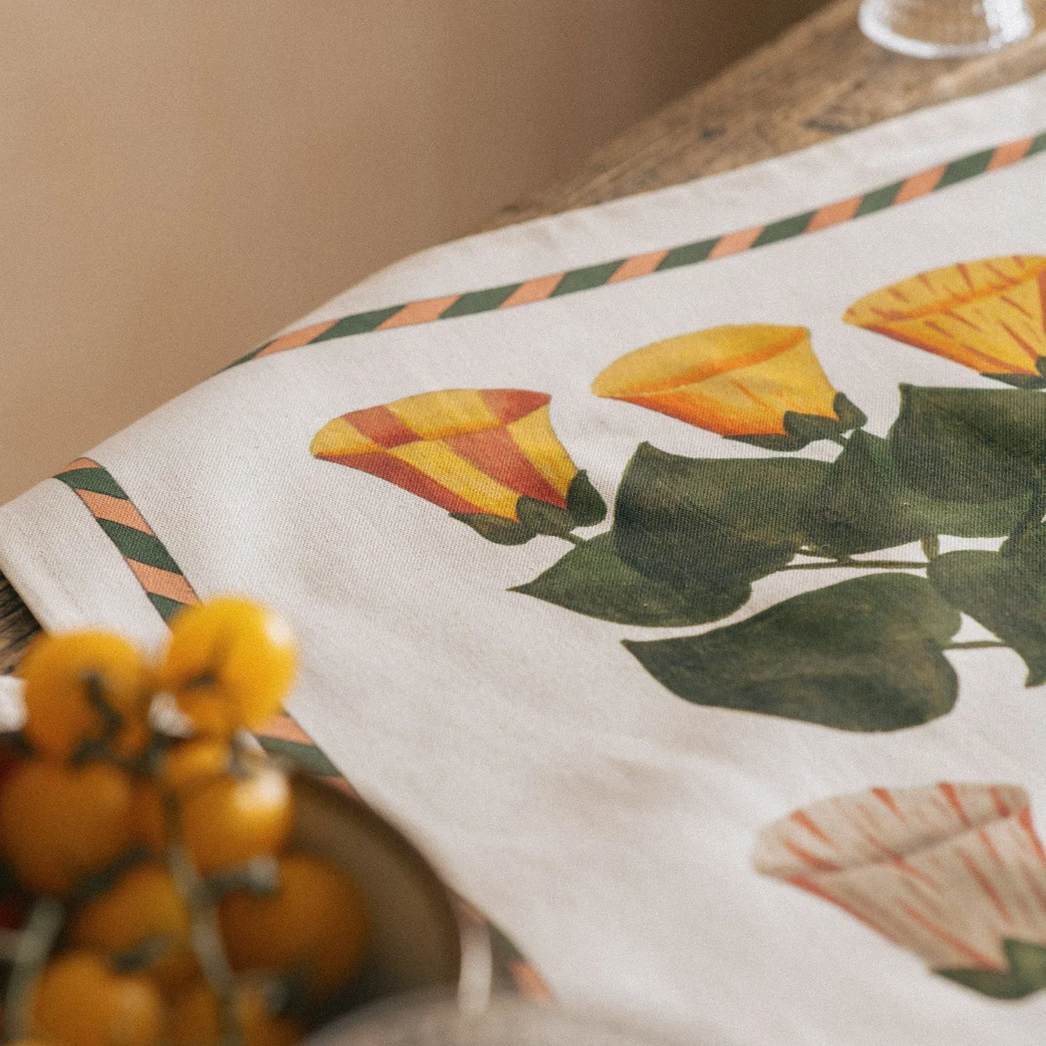 Flowers Tea Towel - Organic Cotton