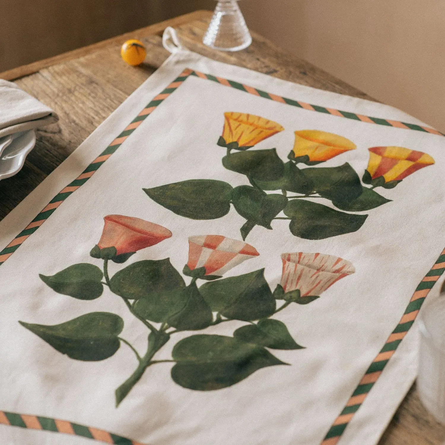 Flowers Tea Towel - Organic Cotton