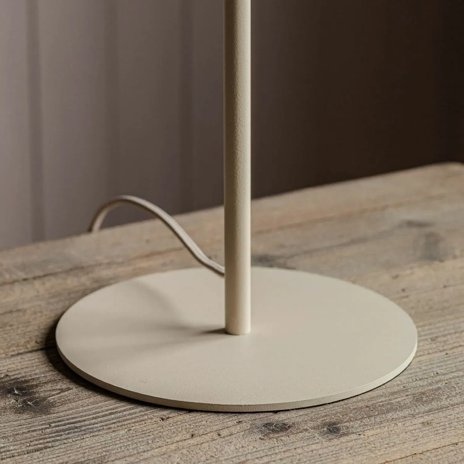 Fluted Fabric Table Lamp - Natural Linen