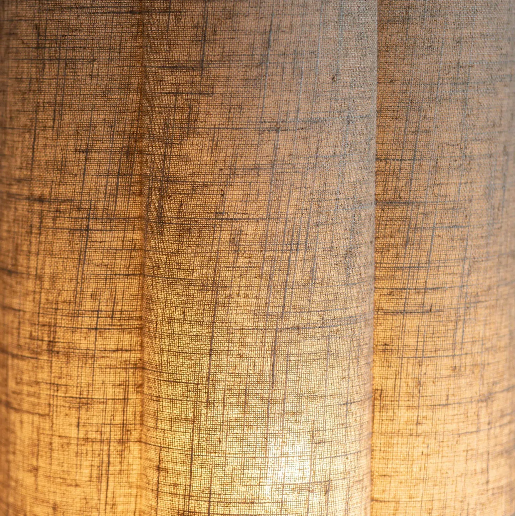Fluted Large Wall Lamp - Natural, Linen