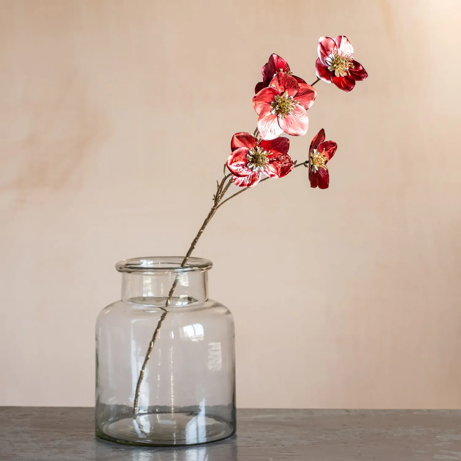 Foil Hellebore Spray - Red