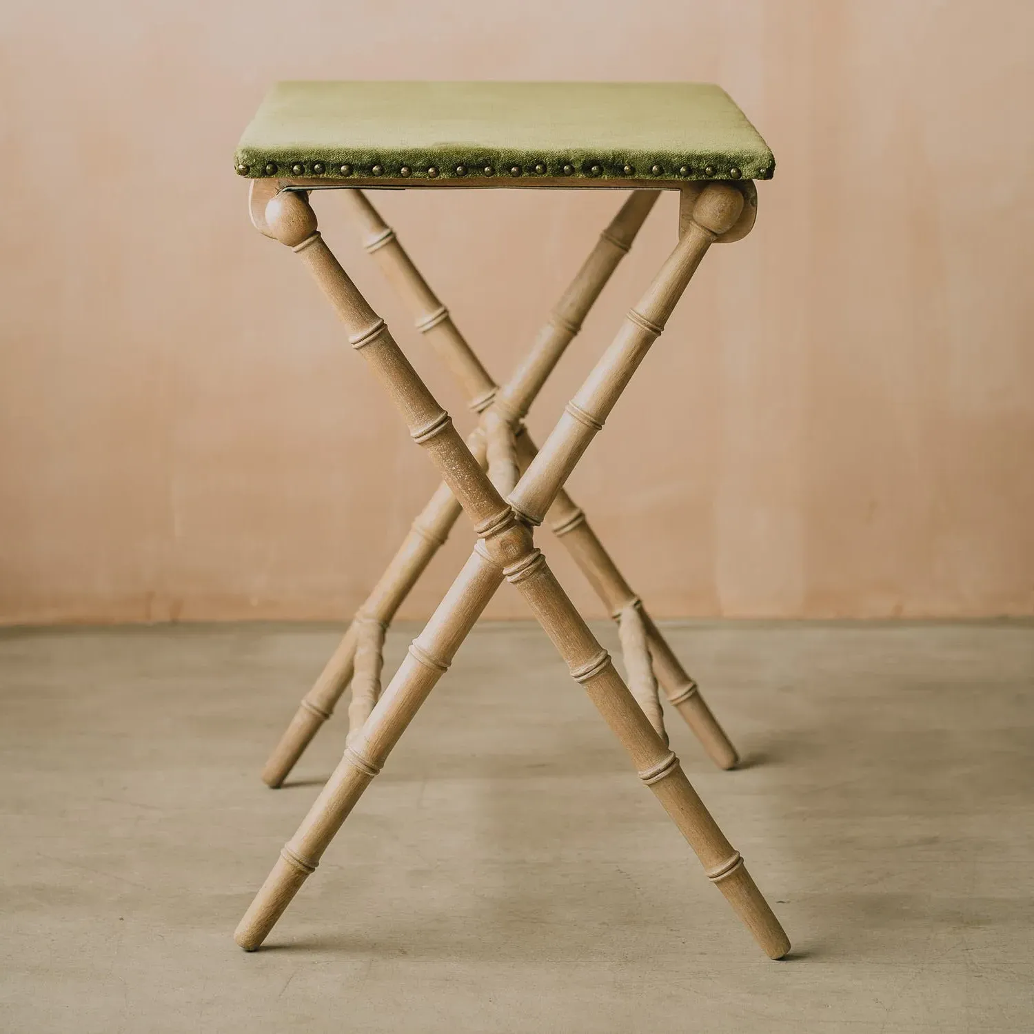 Foldable Card Table - Moss Green, Mango Wood