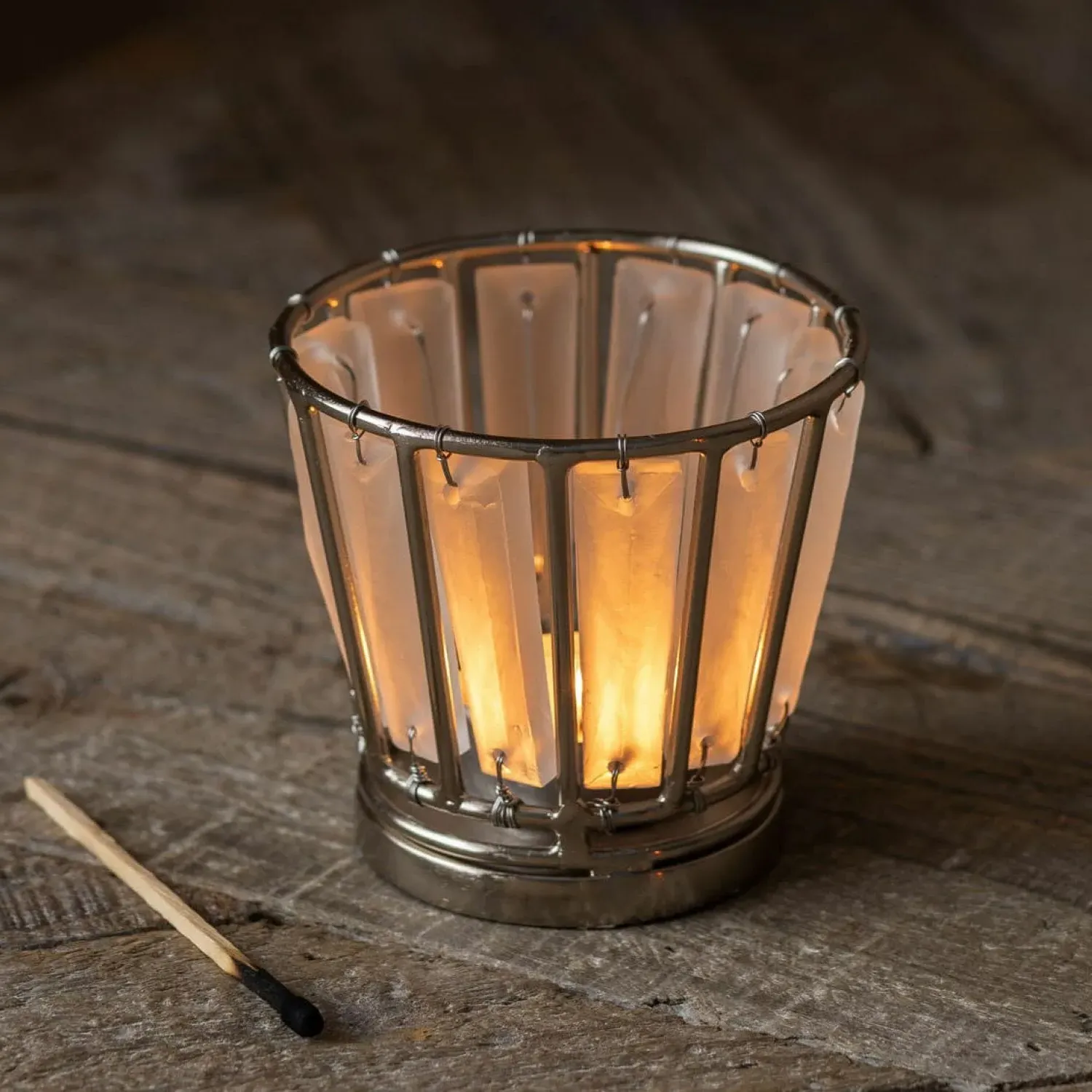 Frankie Frosted Glass Tealight Holder image