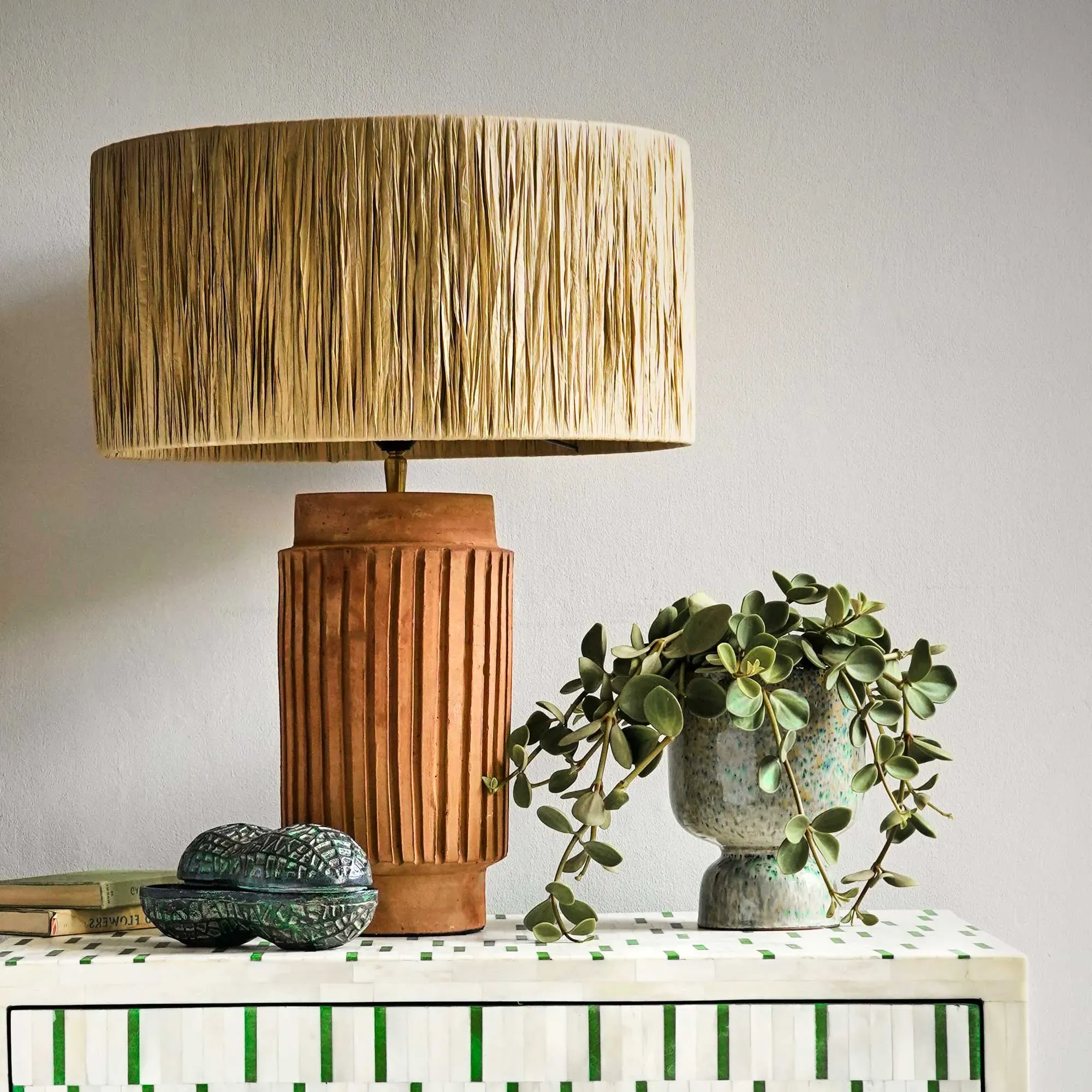 Frederique Tall Table Lamp - Terracotta