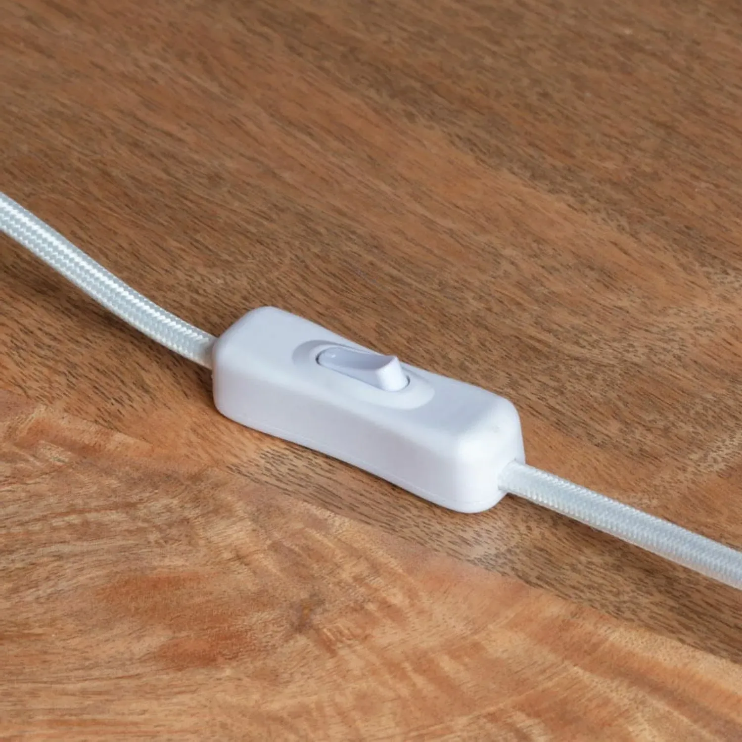 Freya Table Lamp with Inline Switch - Yellow, Wood