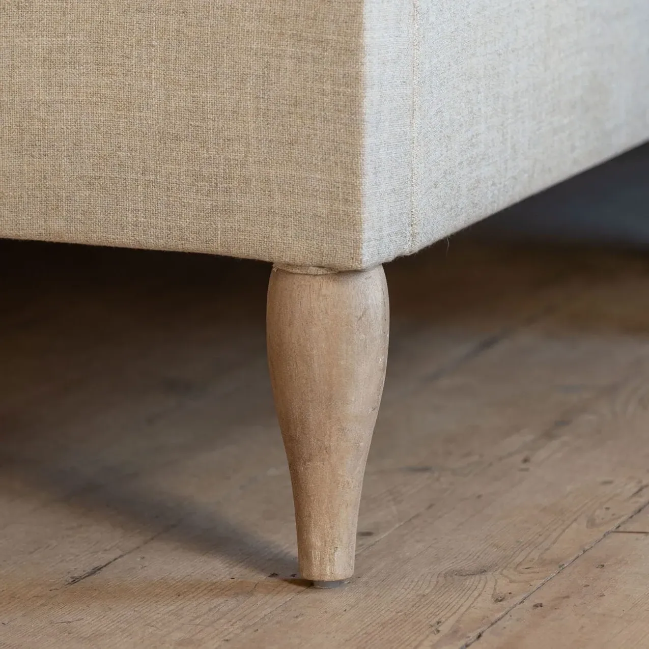 Genevieve King Size Bed Frame - Natural, Linen